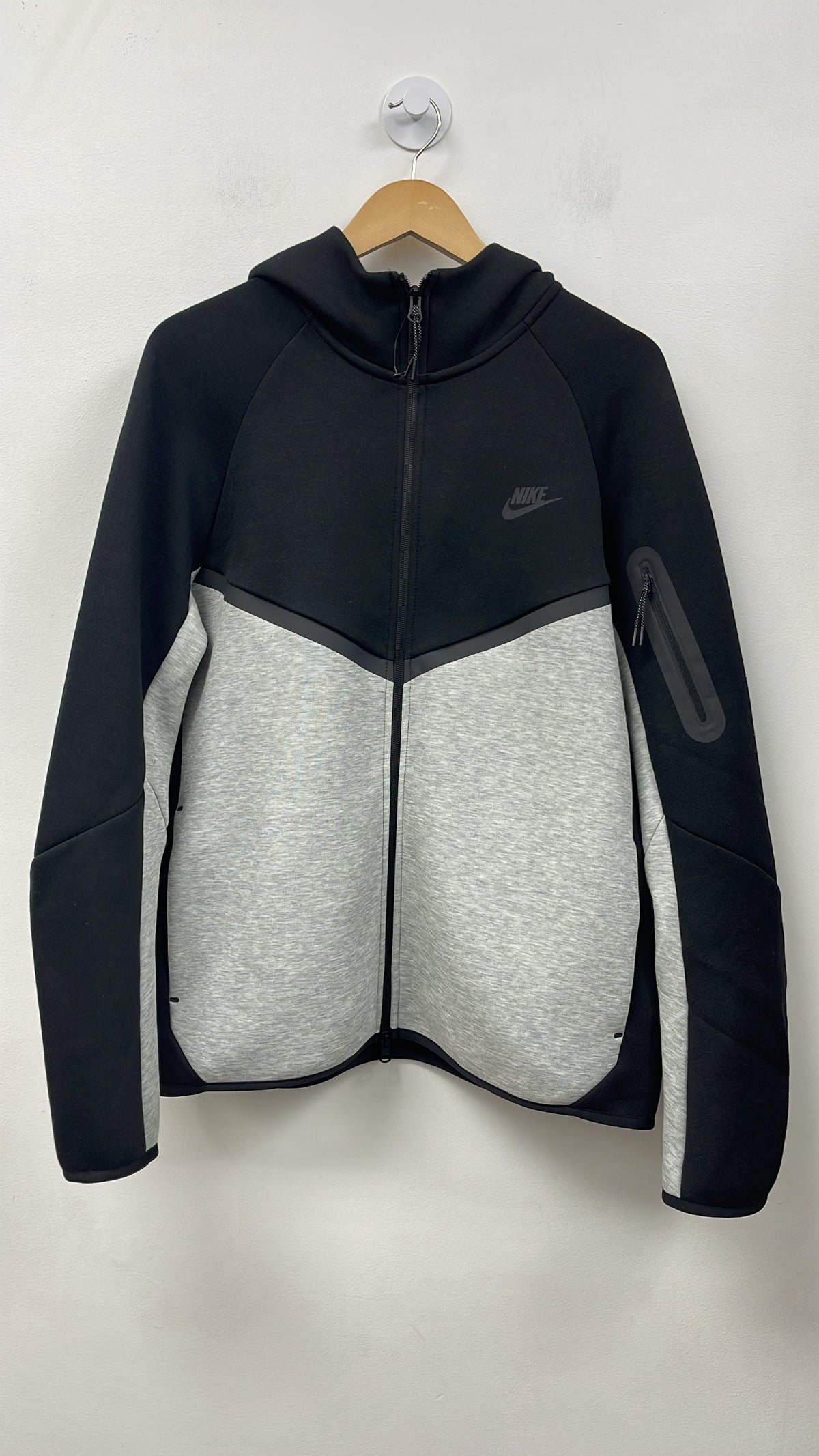 Nike Black Grey Tech Zip Up Hoodie