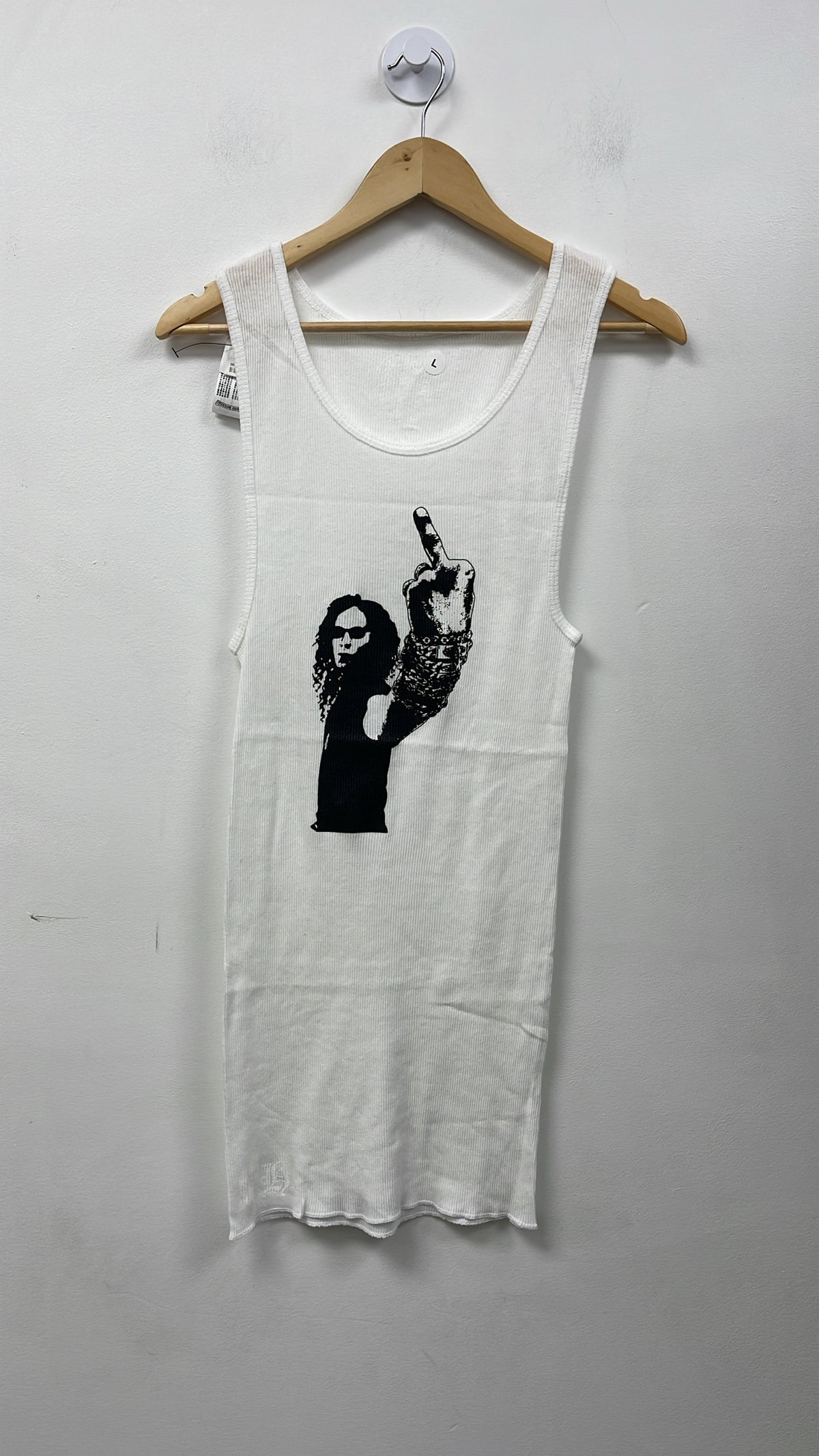 Chrome Hearts White Kristan Stark Middle Finger Tank Dress