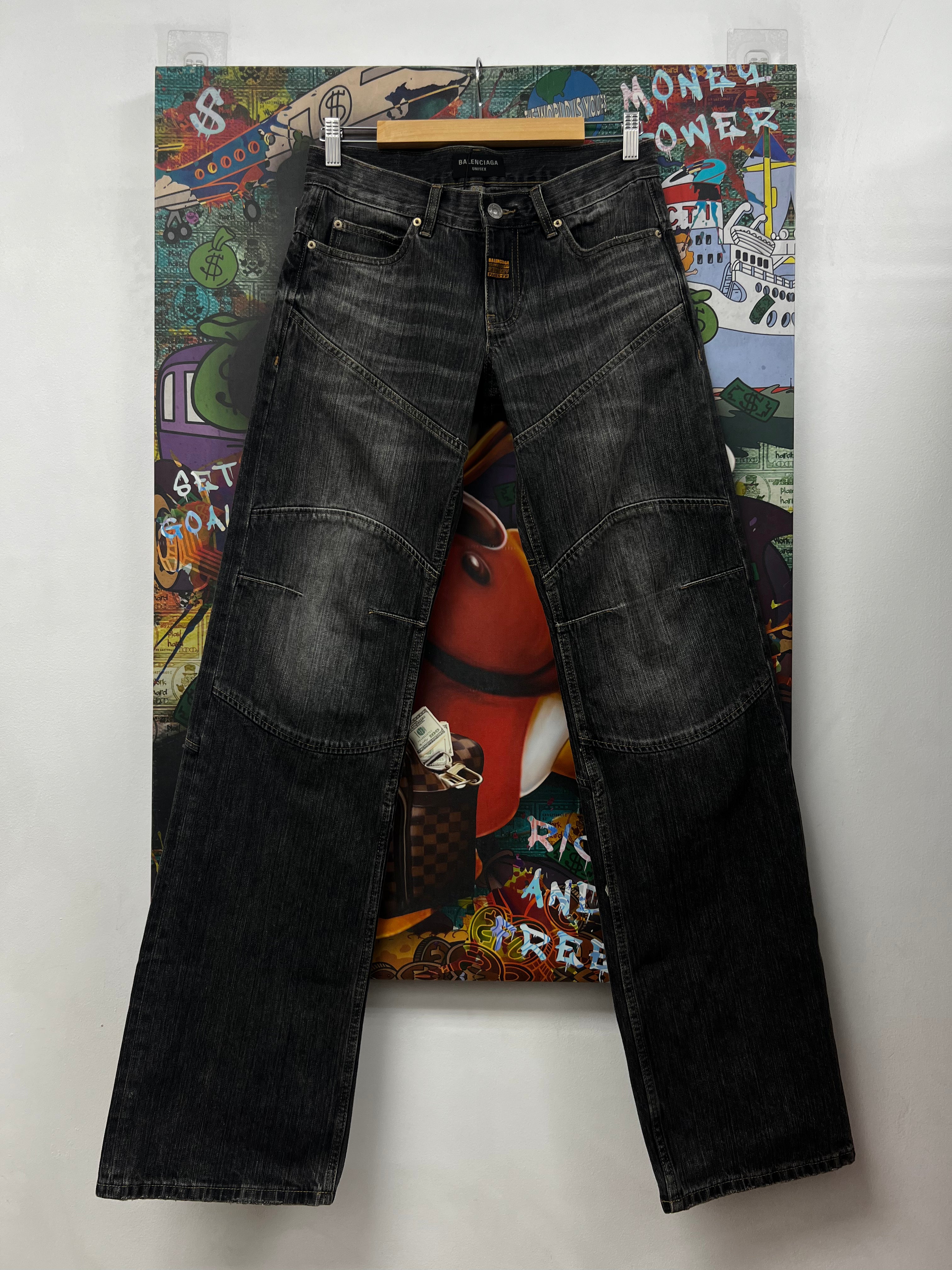 Balenciaga Relief Stitching Jeans