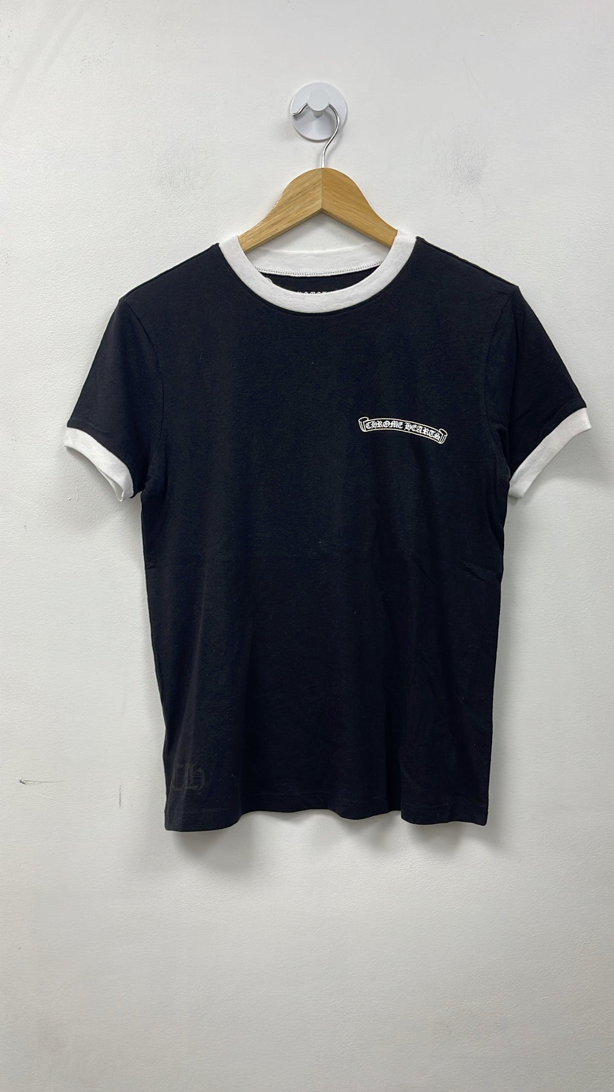 Chrome Hearts Black White Horseshoe Ringer Tee