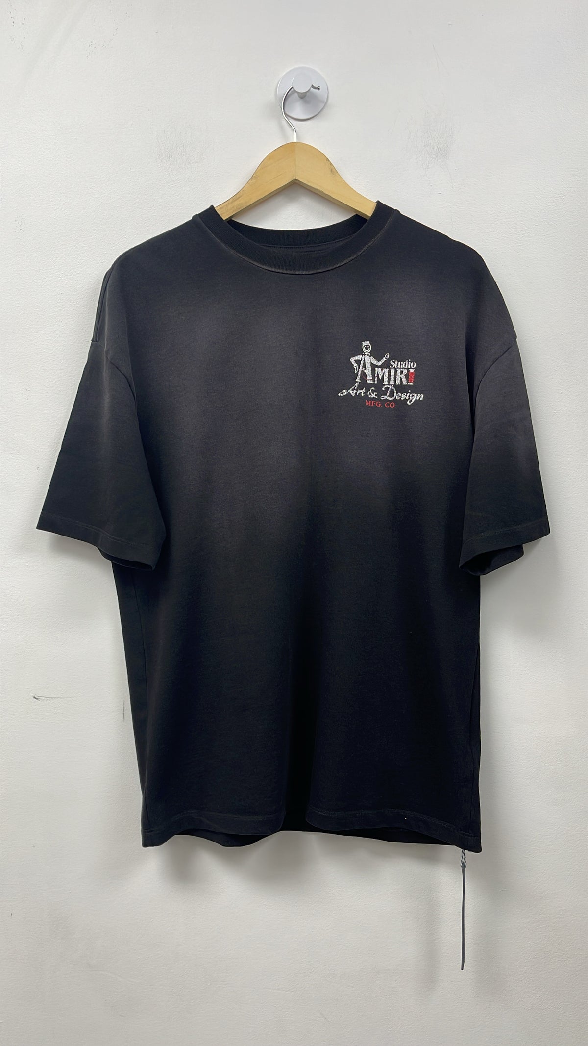 Amiri Black Red Studio Art Design Tee