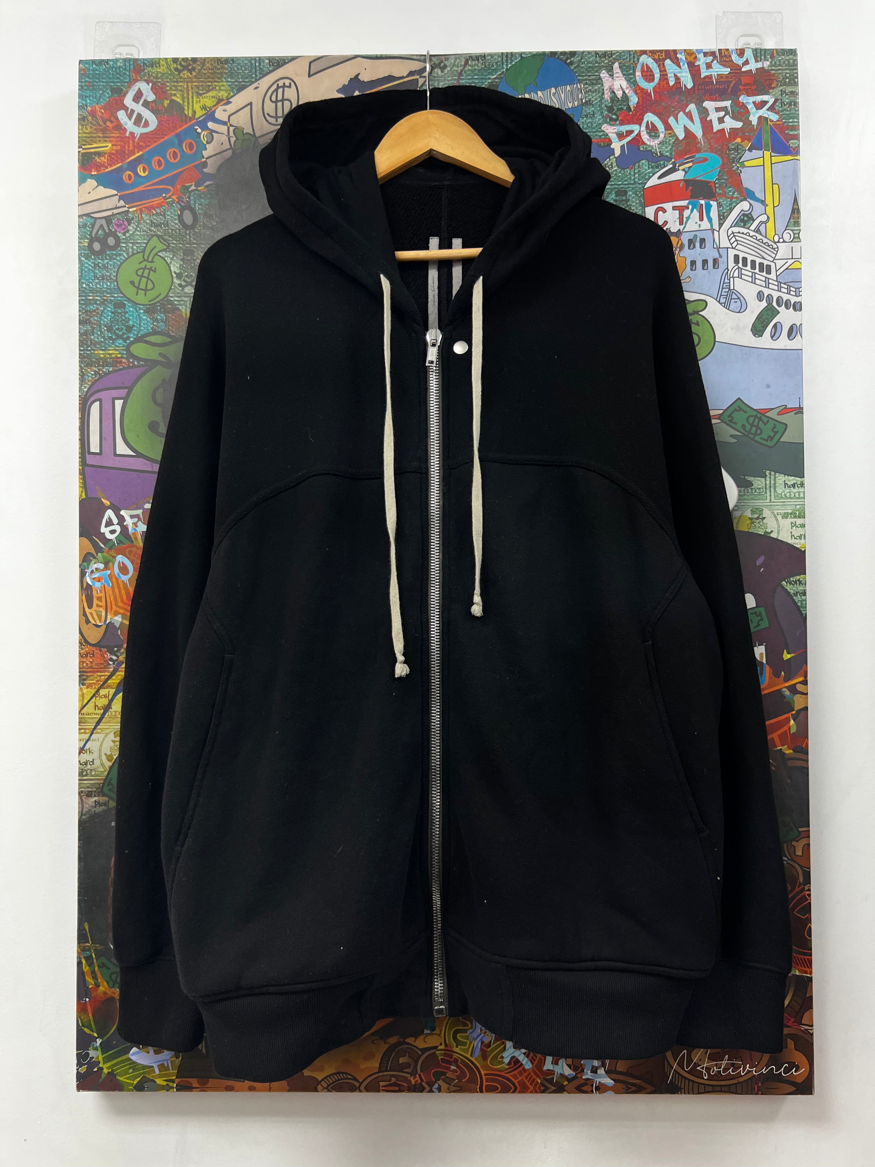Rick Owens Black Tower Windbreaker Zip Up