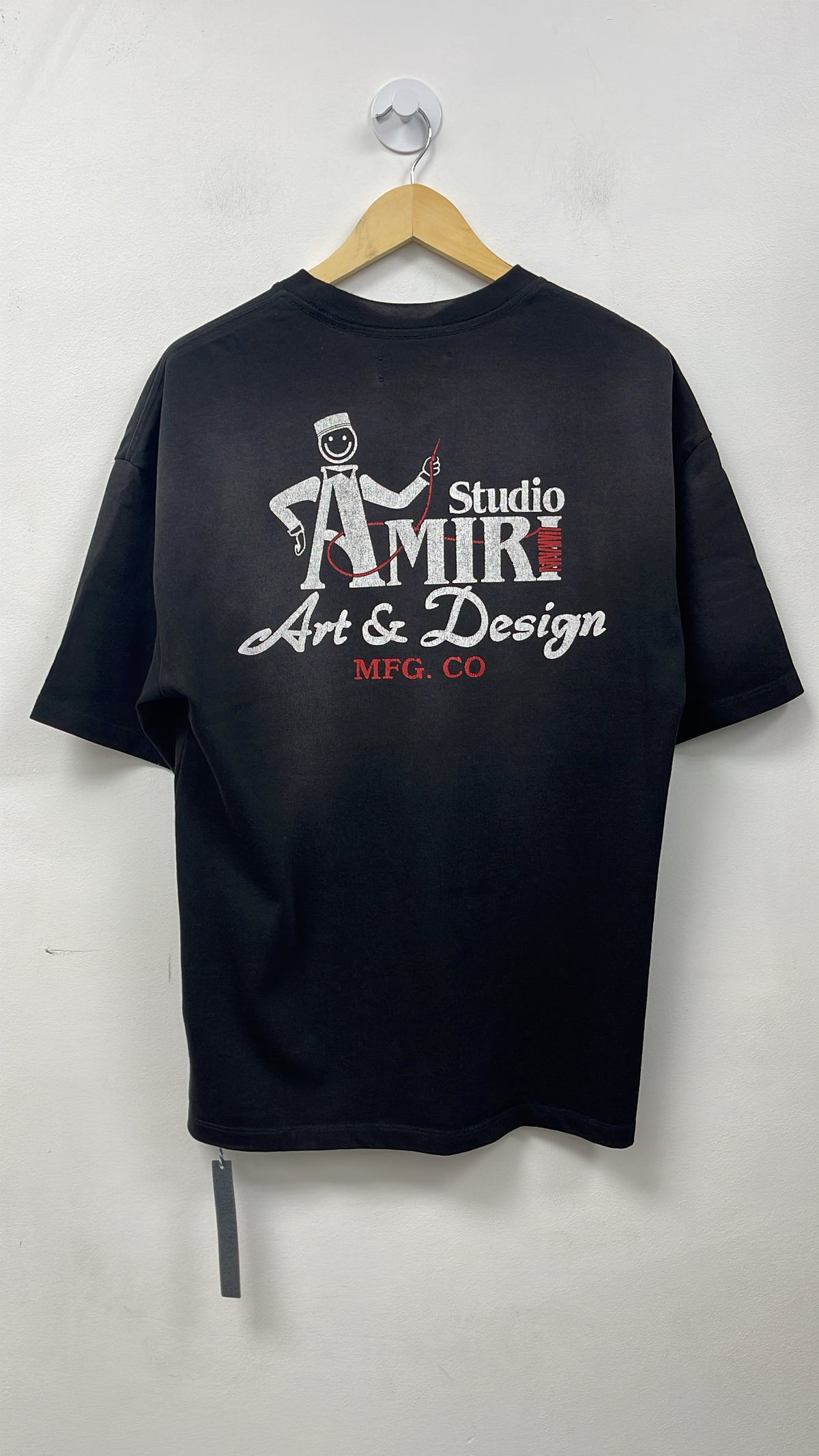 Amiri Black Red Studio Art Design Tee