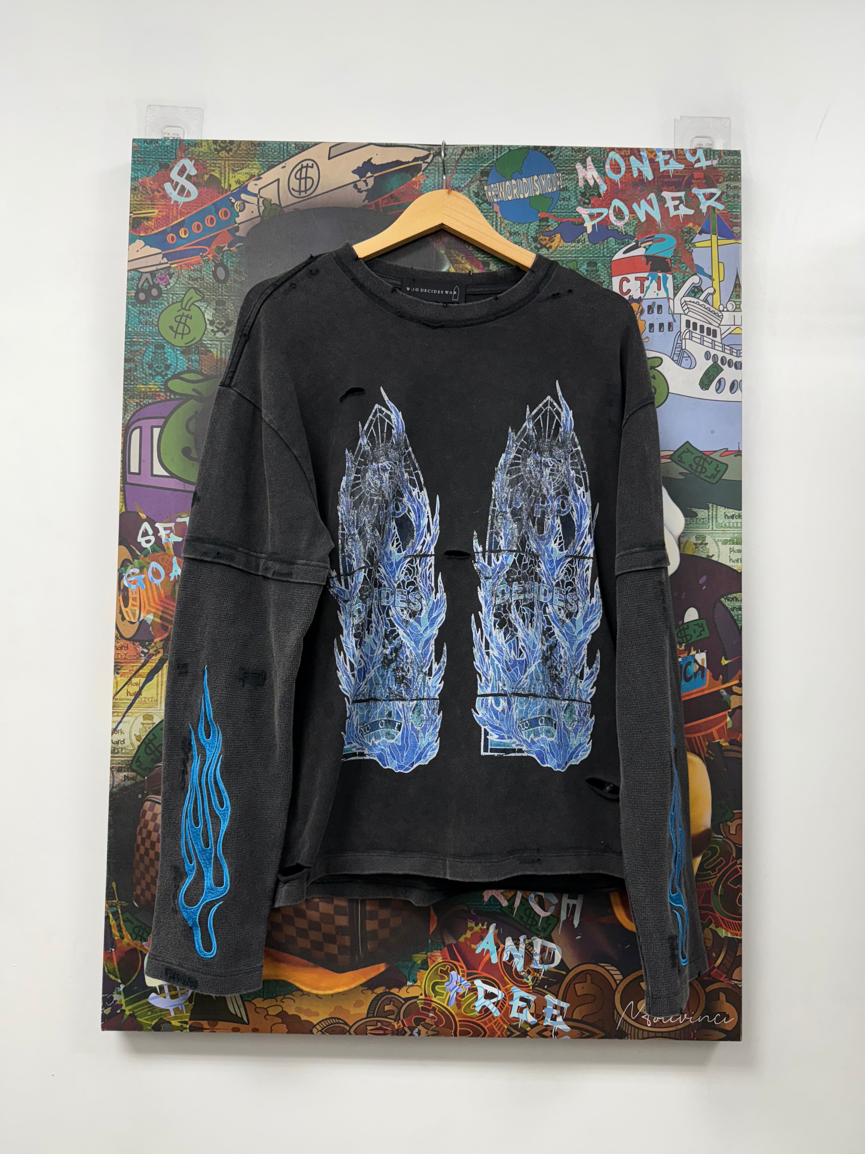 Who Decides War Black Flames Long Sleeve Thermal