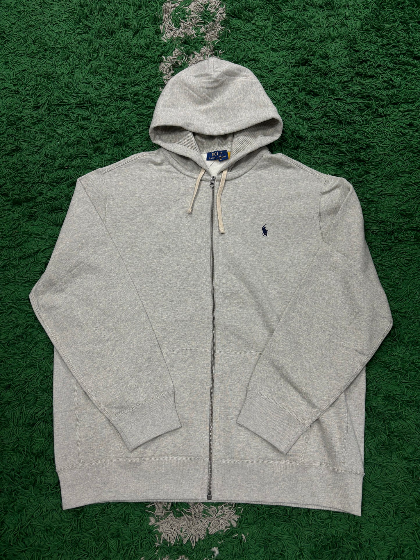 Polo Zip Up Grey Navy New XXL With Tags