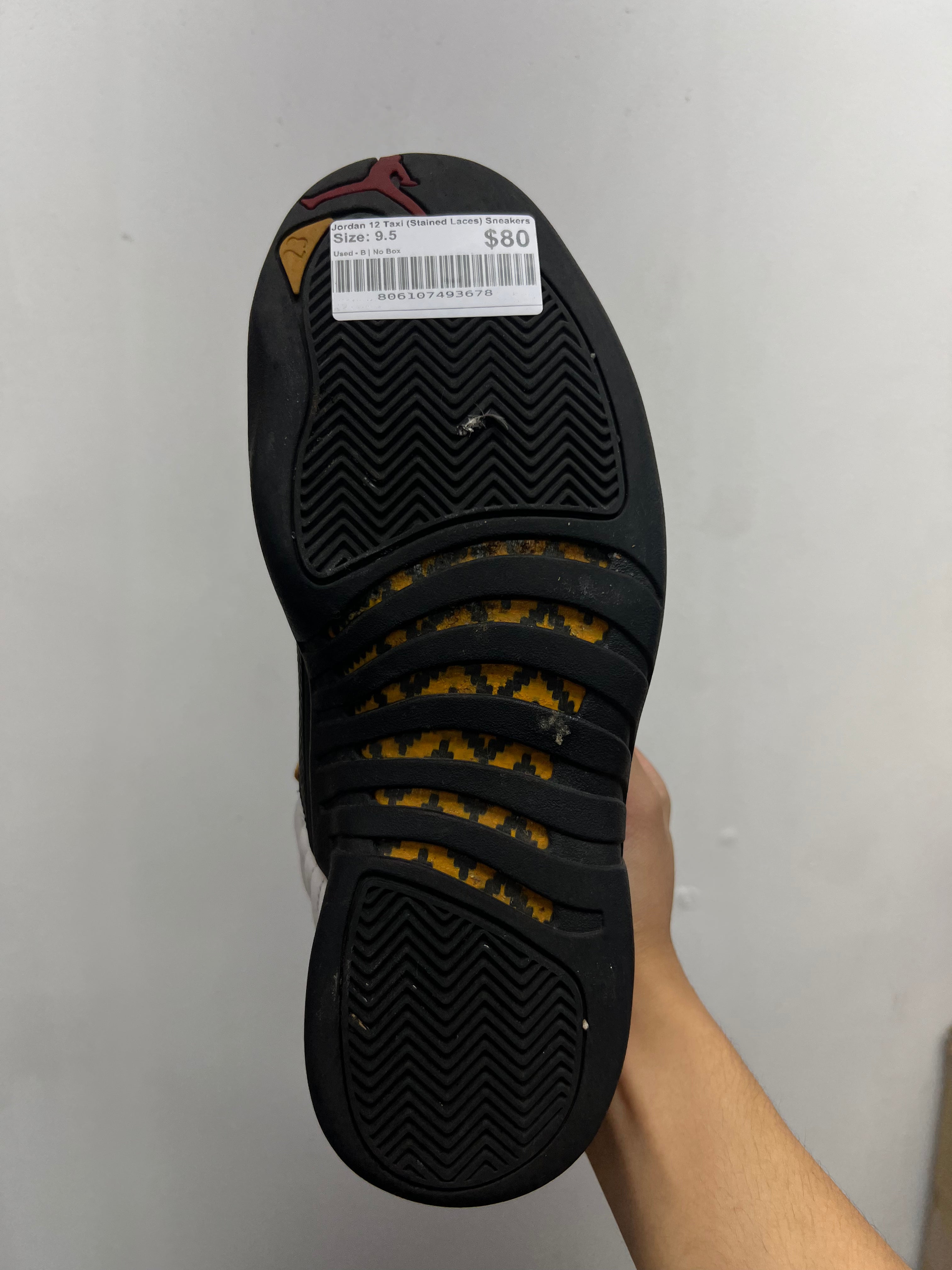 Jordan 12 Taxi (Stained Laces) Sneakers