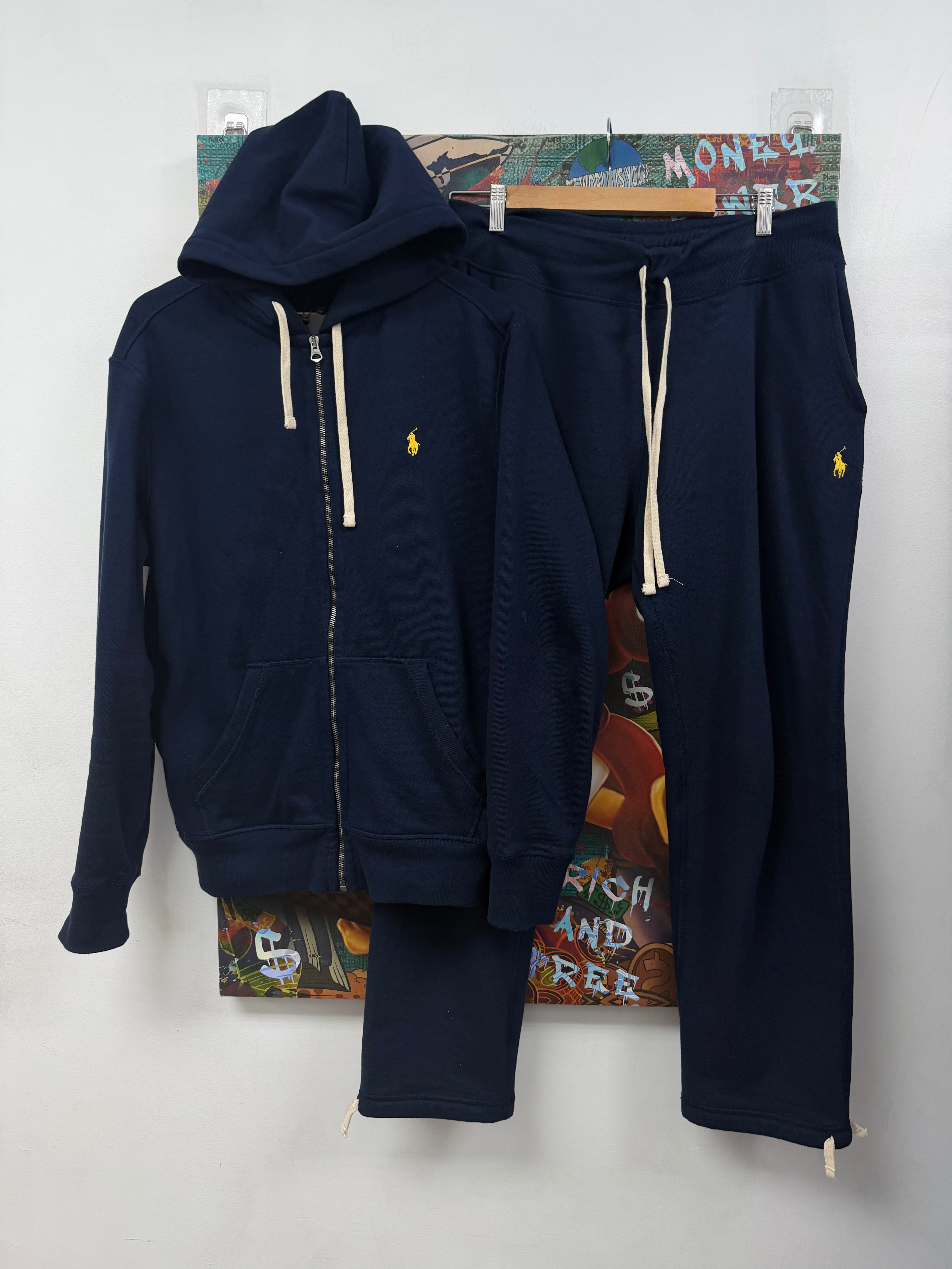 Polo Navy Yellow Sweatsuit