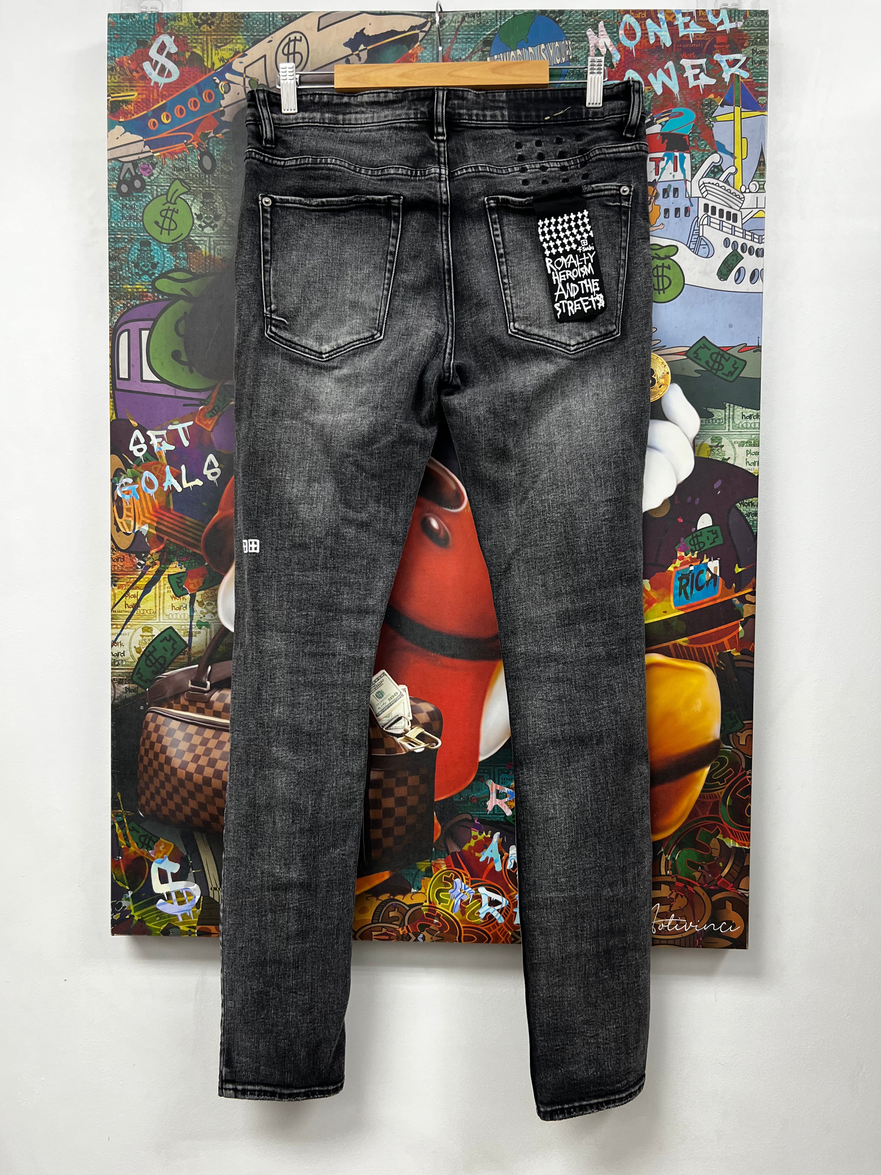 Ksubi Black Wash Ripped Jeans