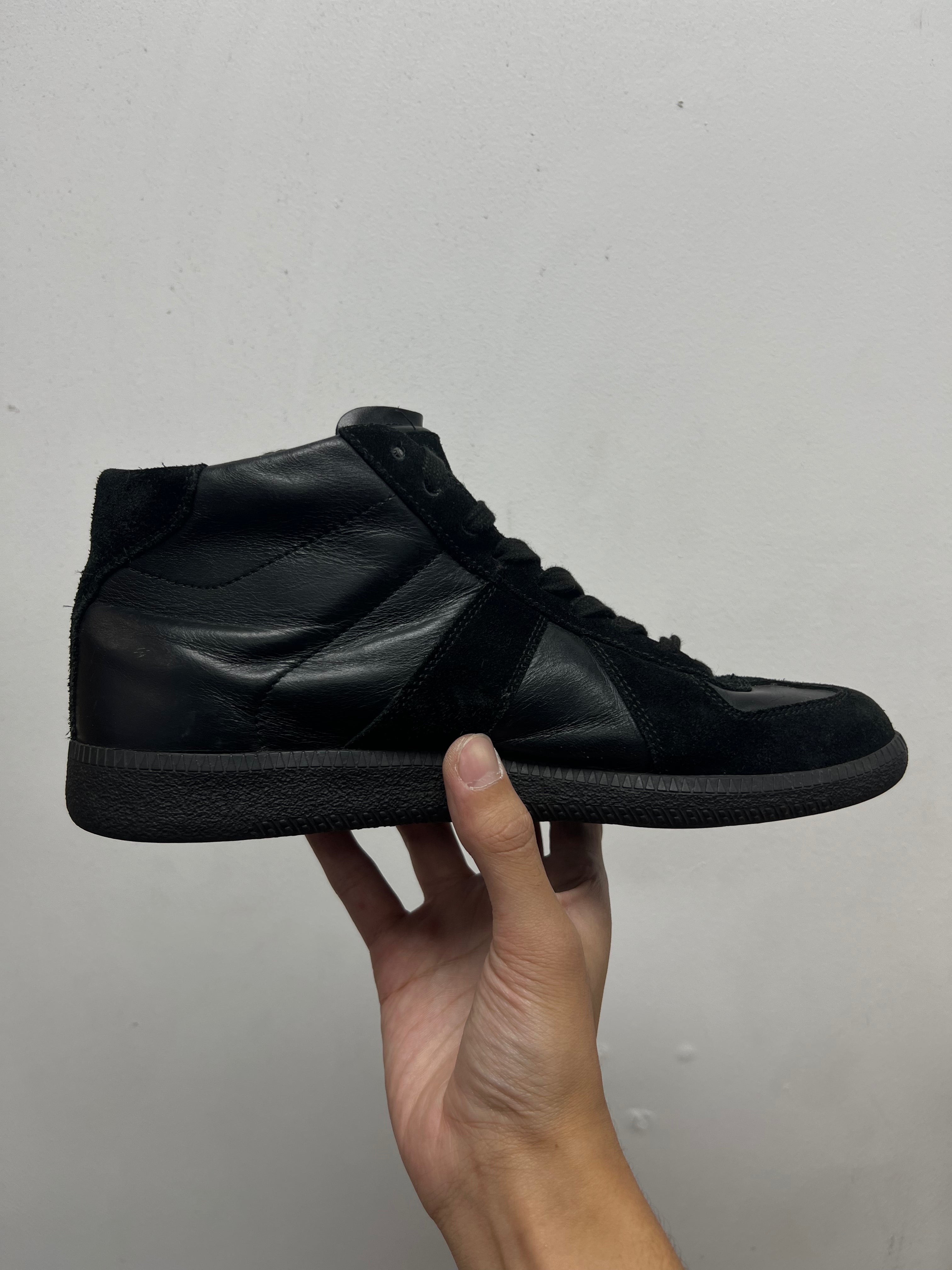 Maison Margiela Triple Black Replica Mid (No Insoles) Sneakers