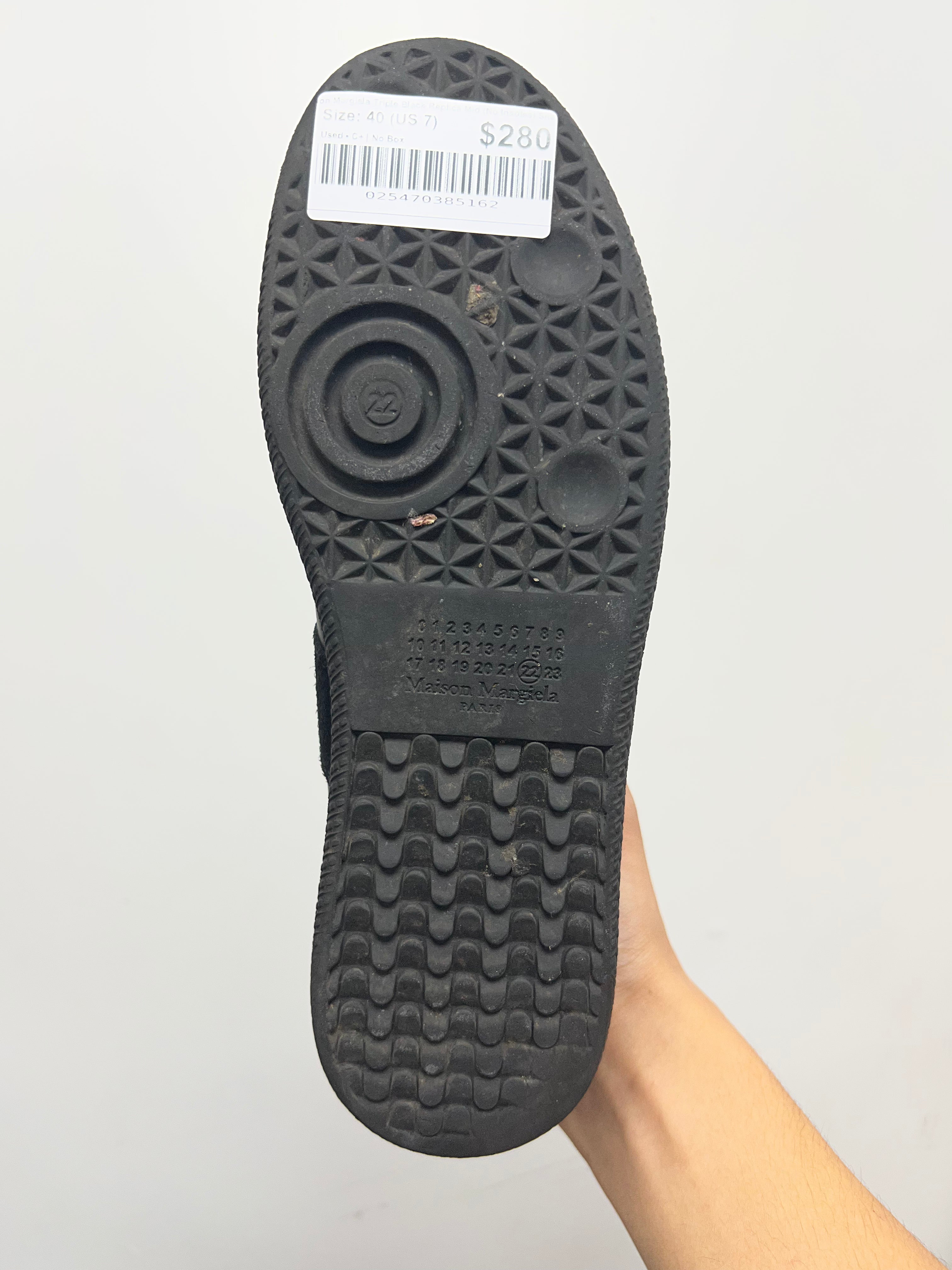 Maison Margiela Triple Black Replica Mid (No Insoles) Sneakers