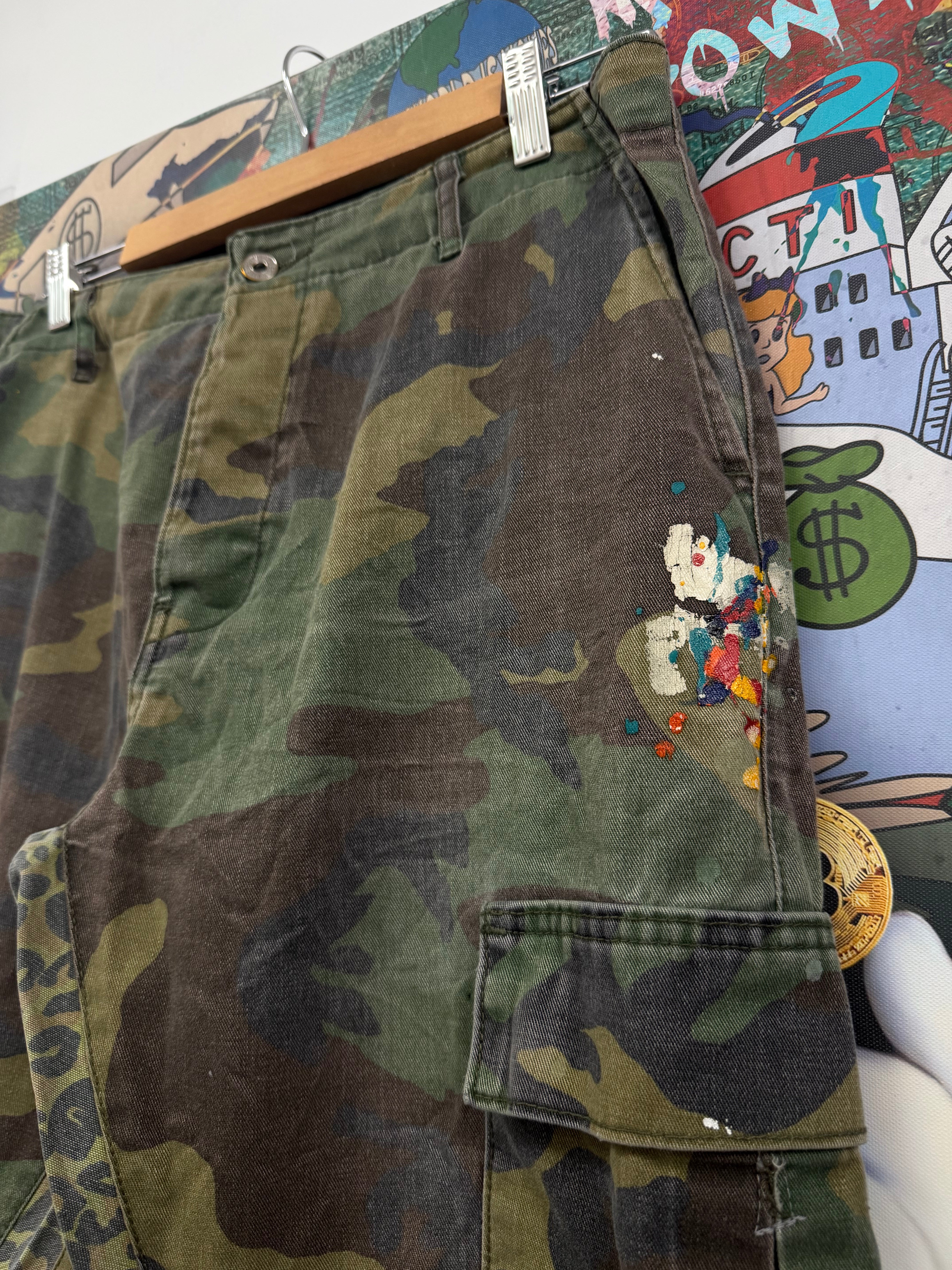 Gallery Dept Camo Paint Splatter Flared Jeans