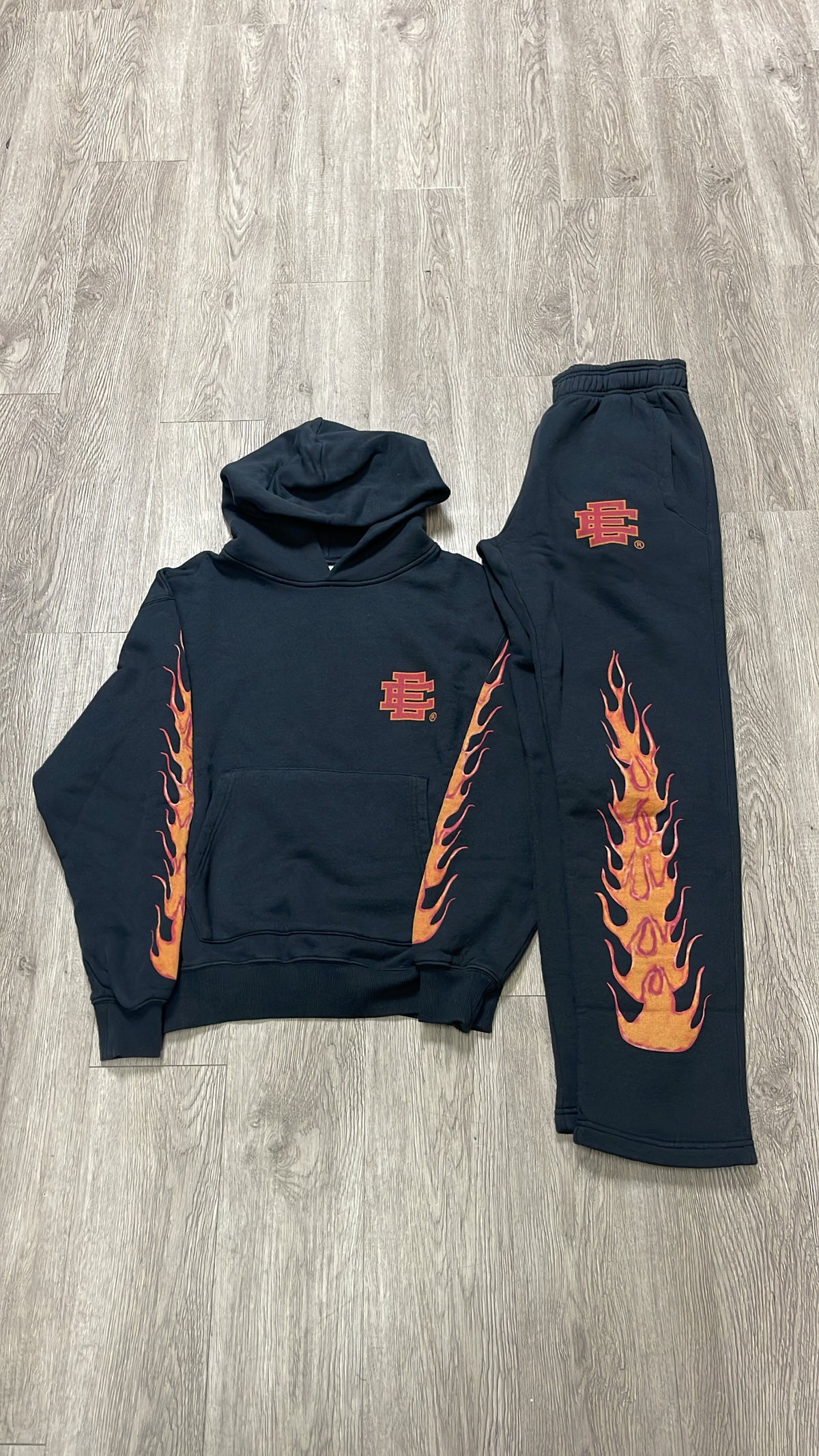 Eric Emanuel Black Flames Sweatsuit