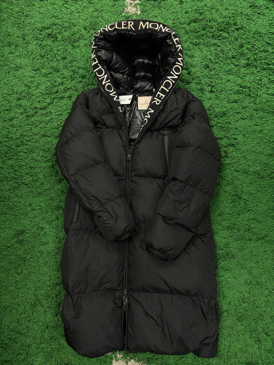 Moncler Jacket Black Long Coat Used 2