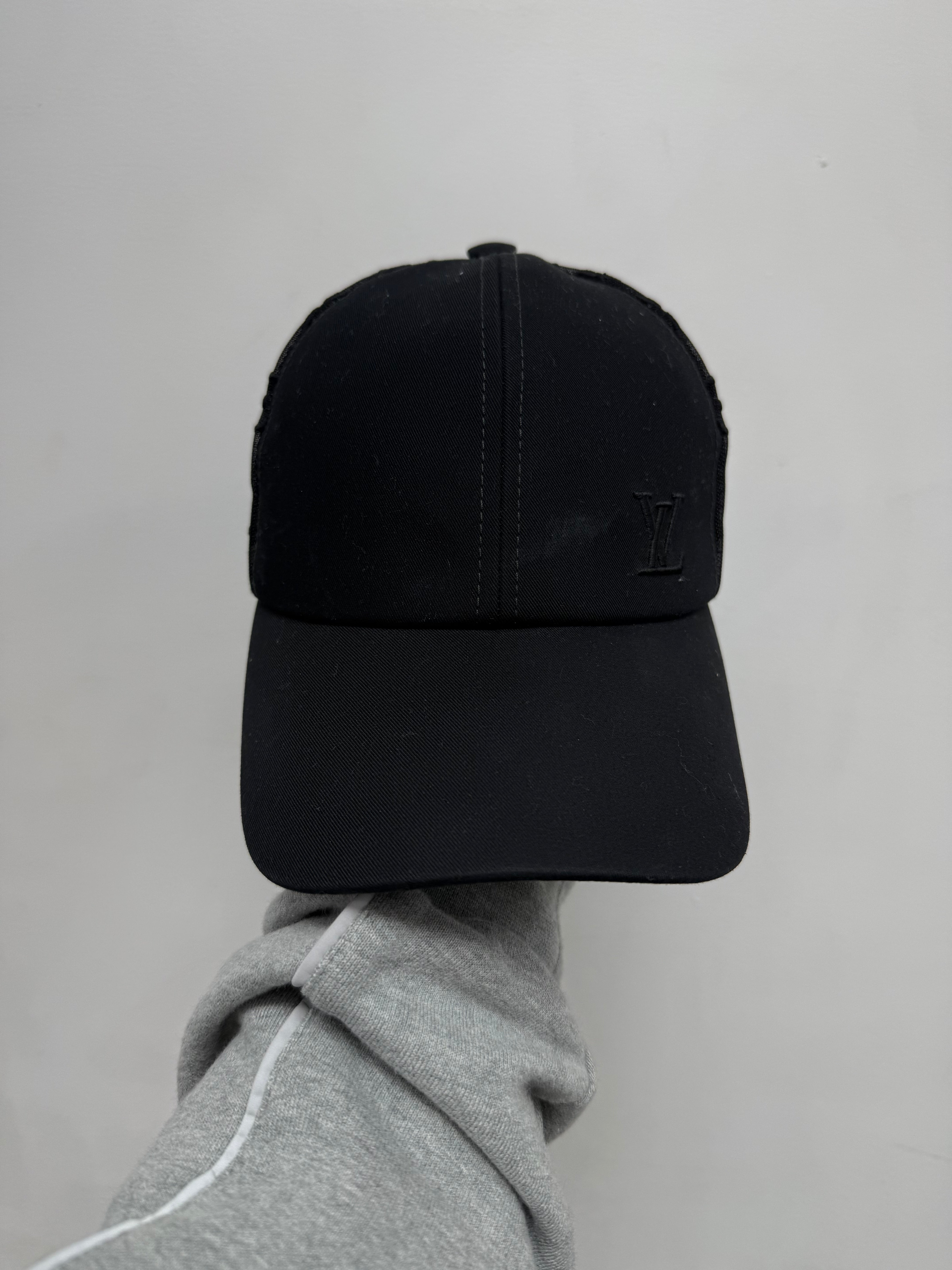 Louis Vuitton Black Monogram Embroidered Hat