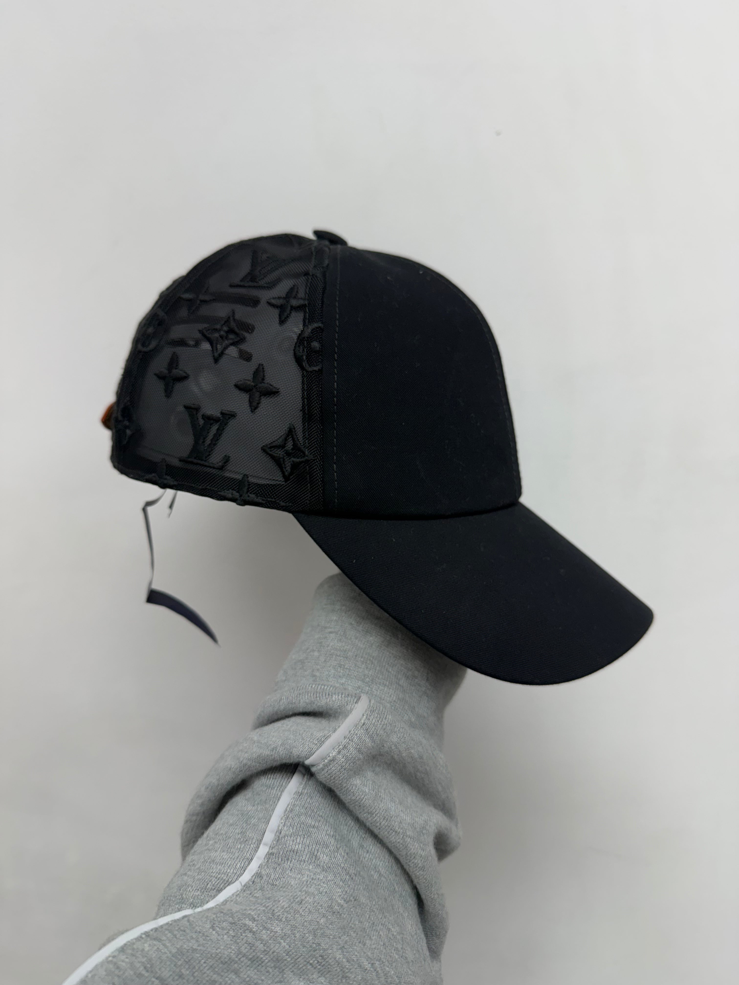 Louis Vuitton Black Monogram Embroidered Hat