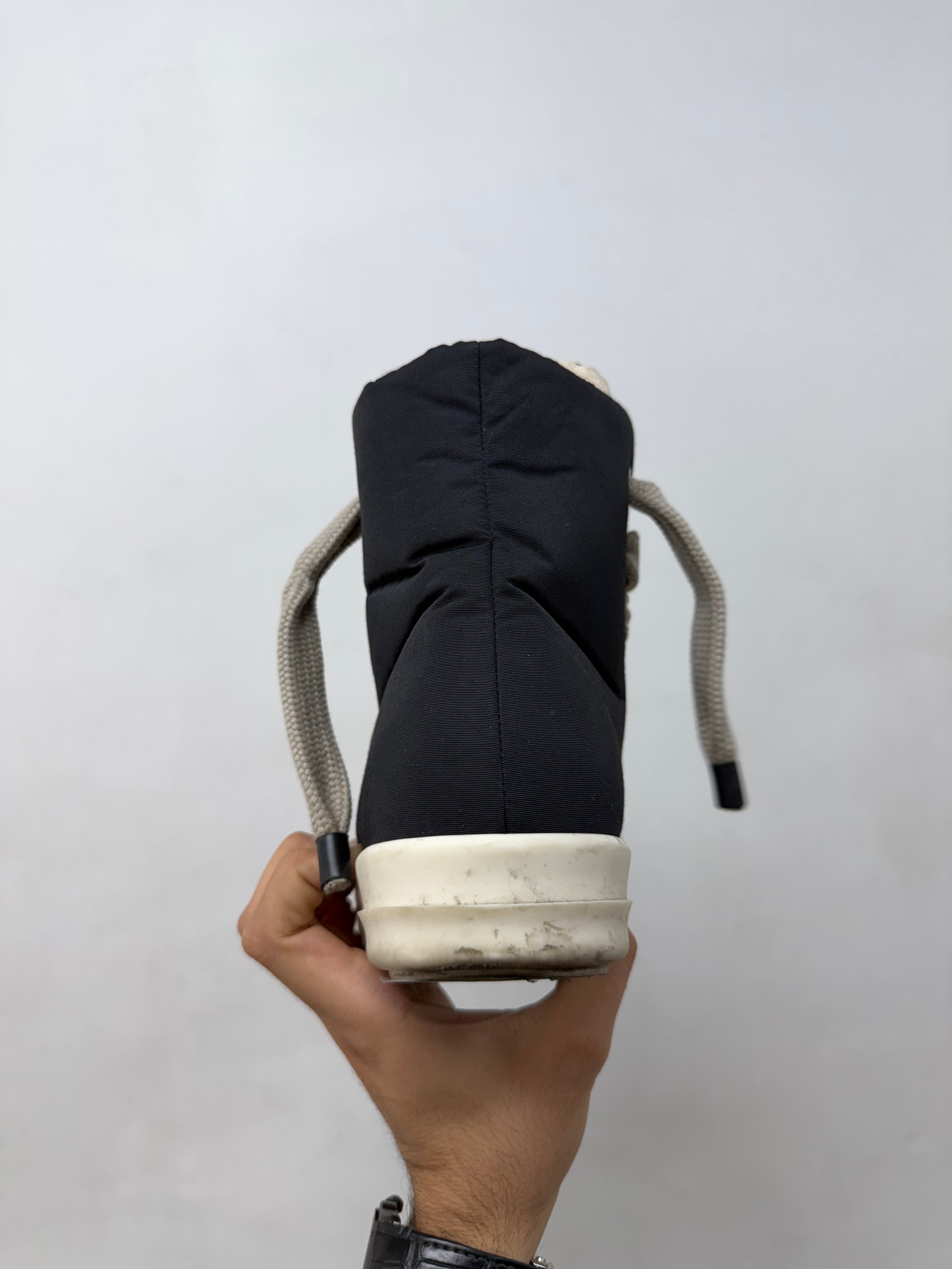 Rick Owens Black Nylon Jumbo Hi Sneakers