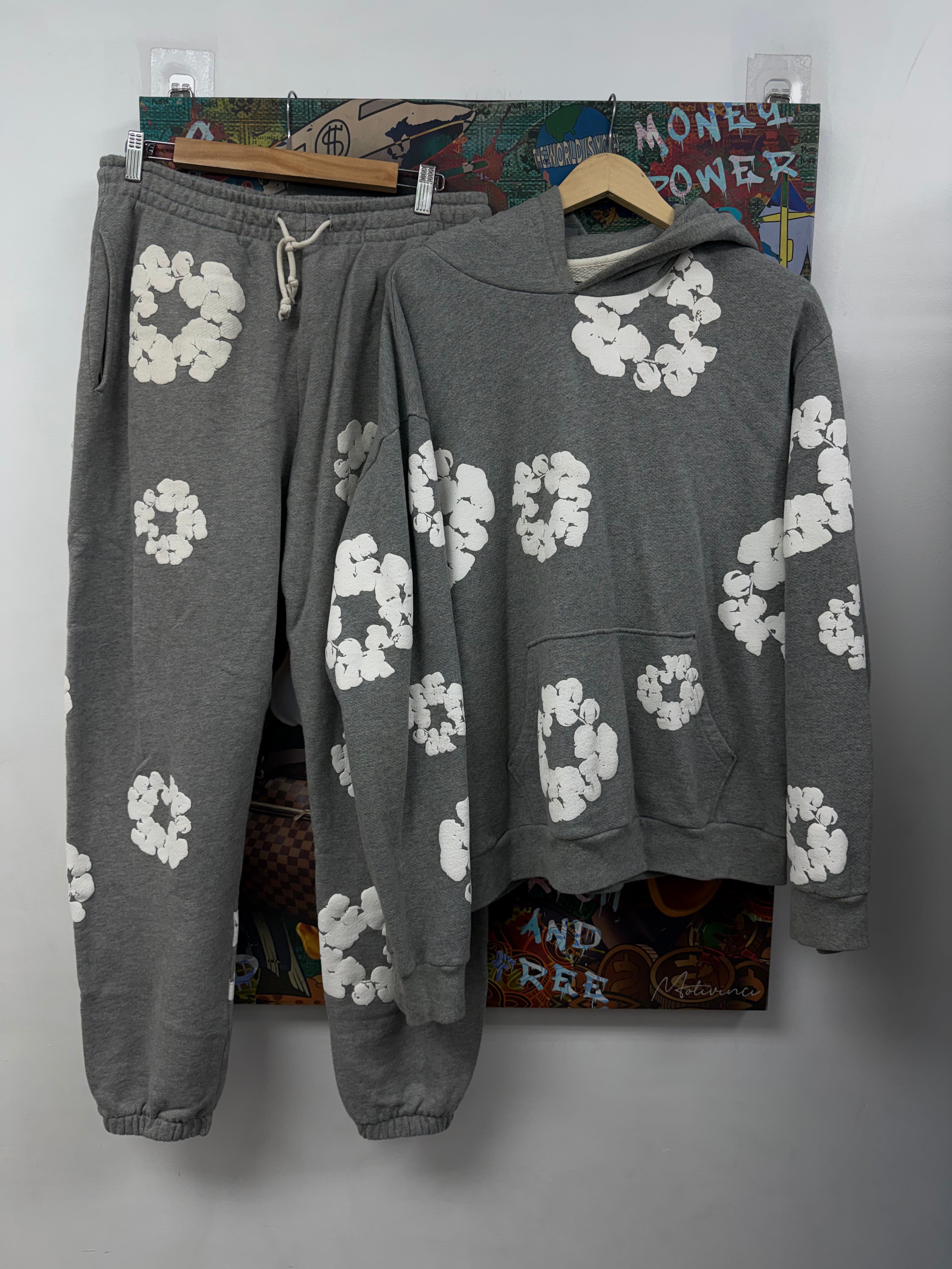 Denim Tears Grey Wreath Sweatsuit