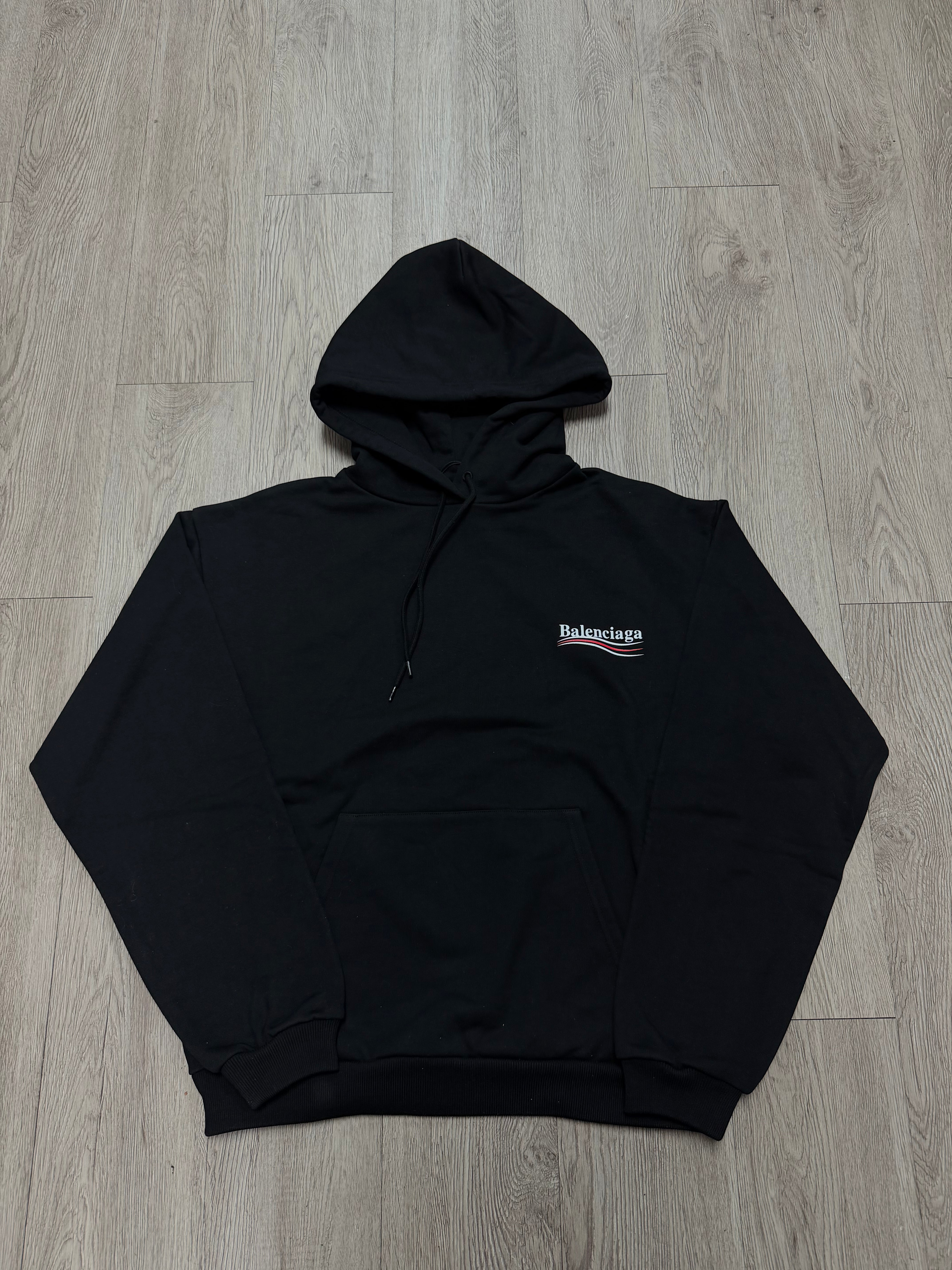 Balenciaga Black Campaign Logo Hoodie