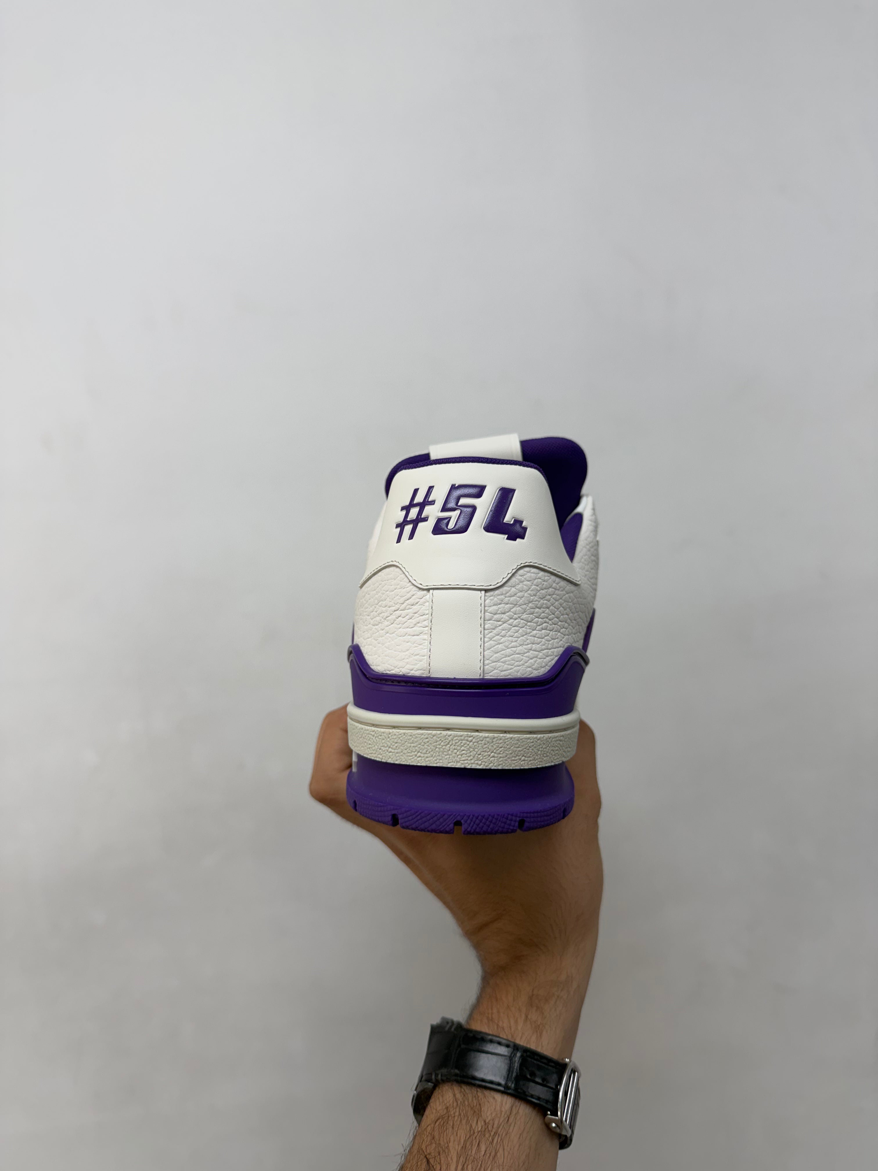 Louis Vuitton White Purple #54 Trainer Sneakers