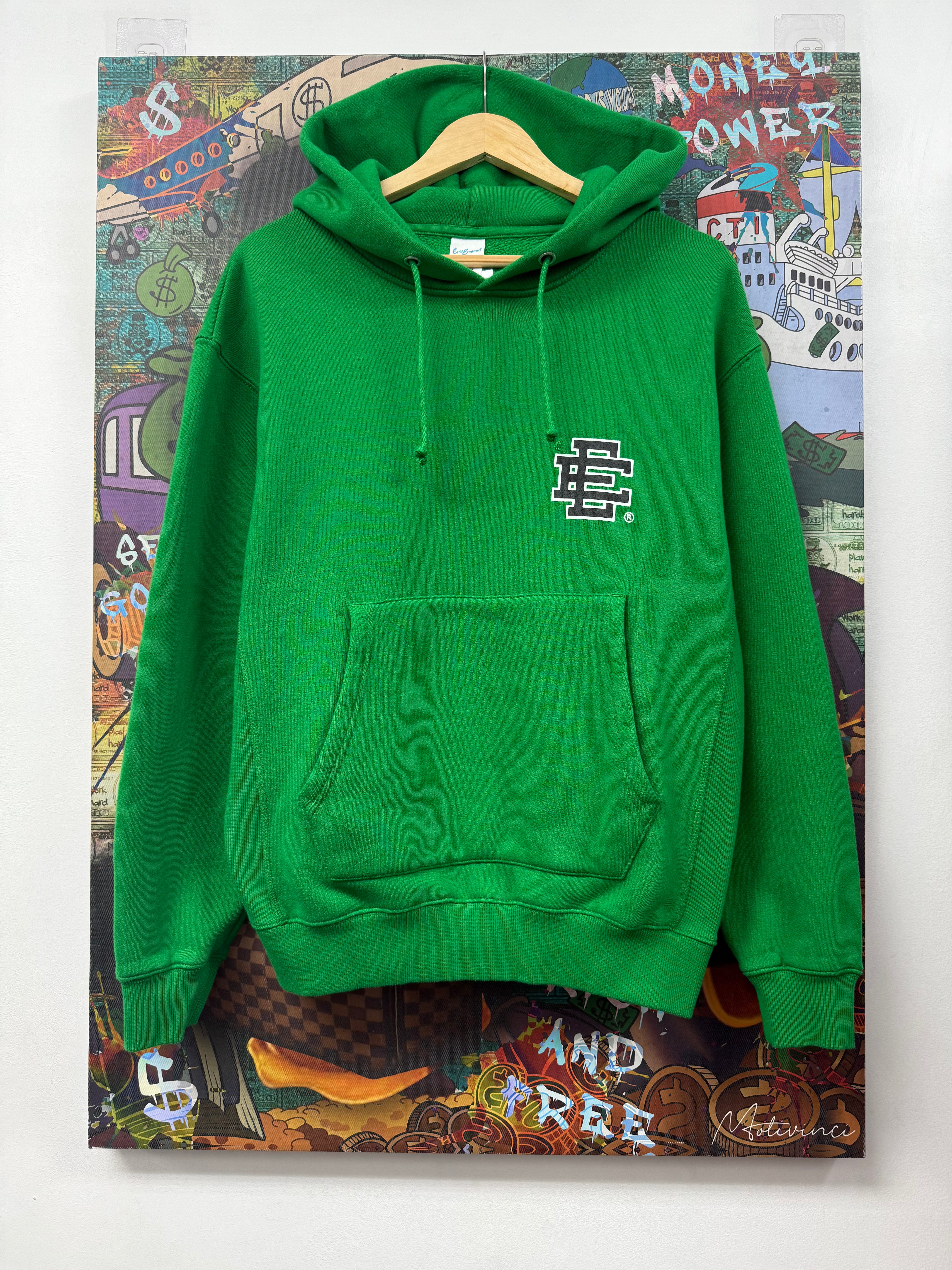 Eric Emanuel Green Black EE Logo Hoodie
