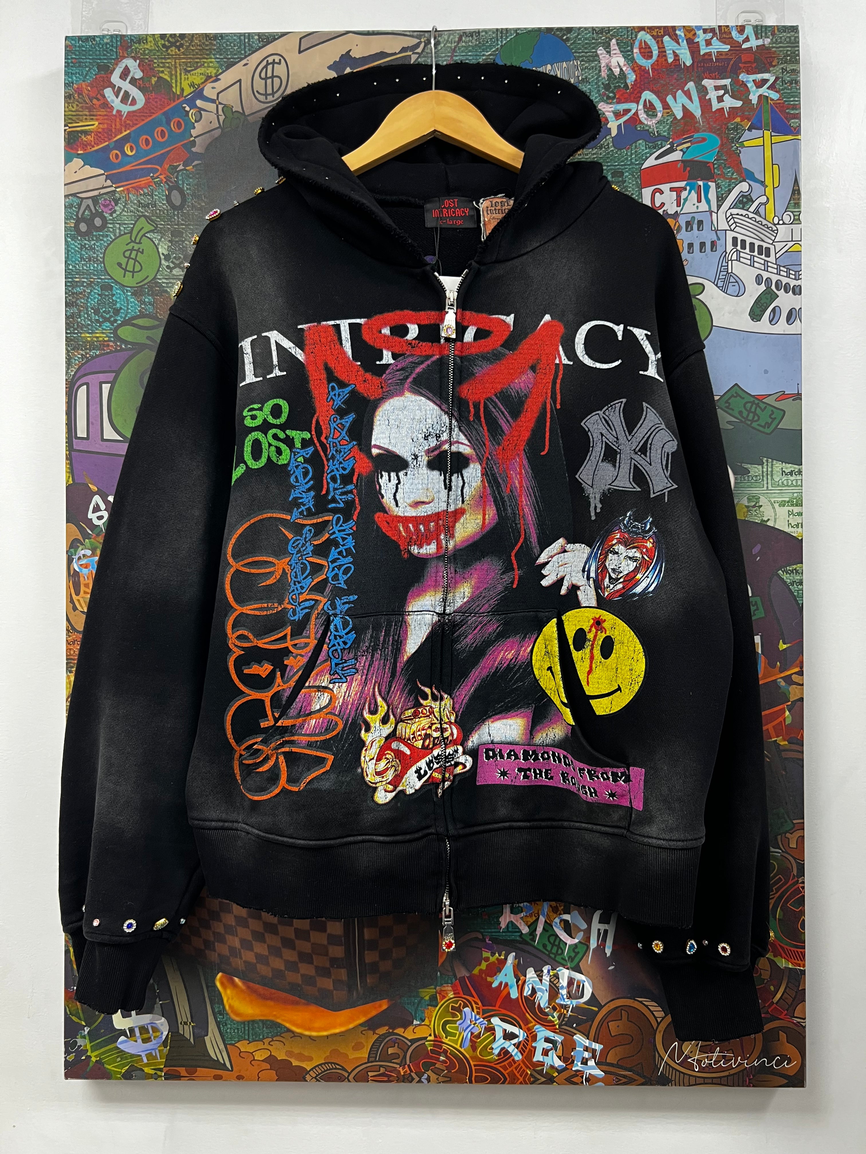 Lost Intricacy Black Paper Magazine Zip Up