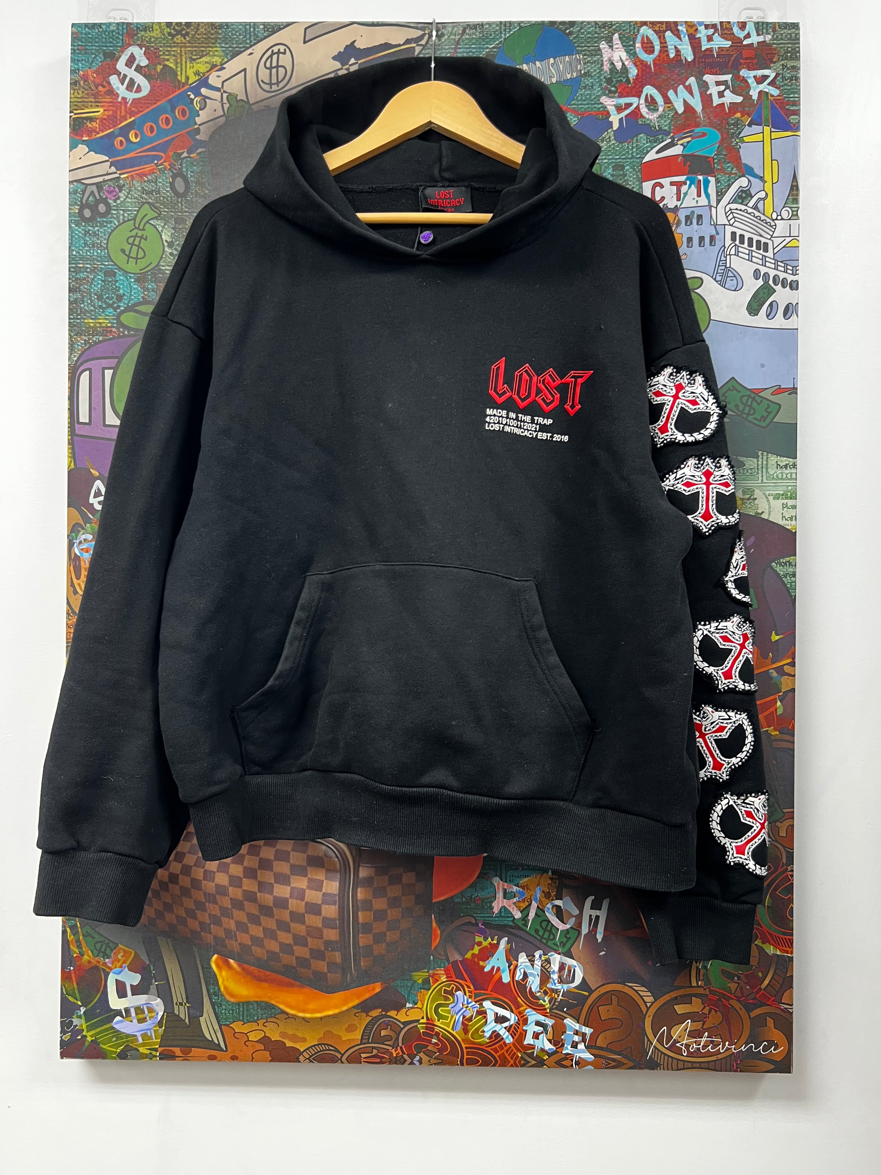 Lost Intricacy Black Red MITT Hoodie