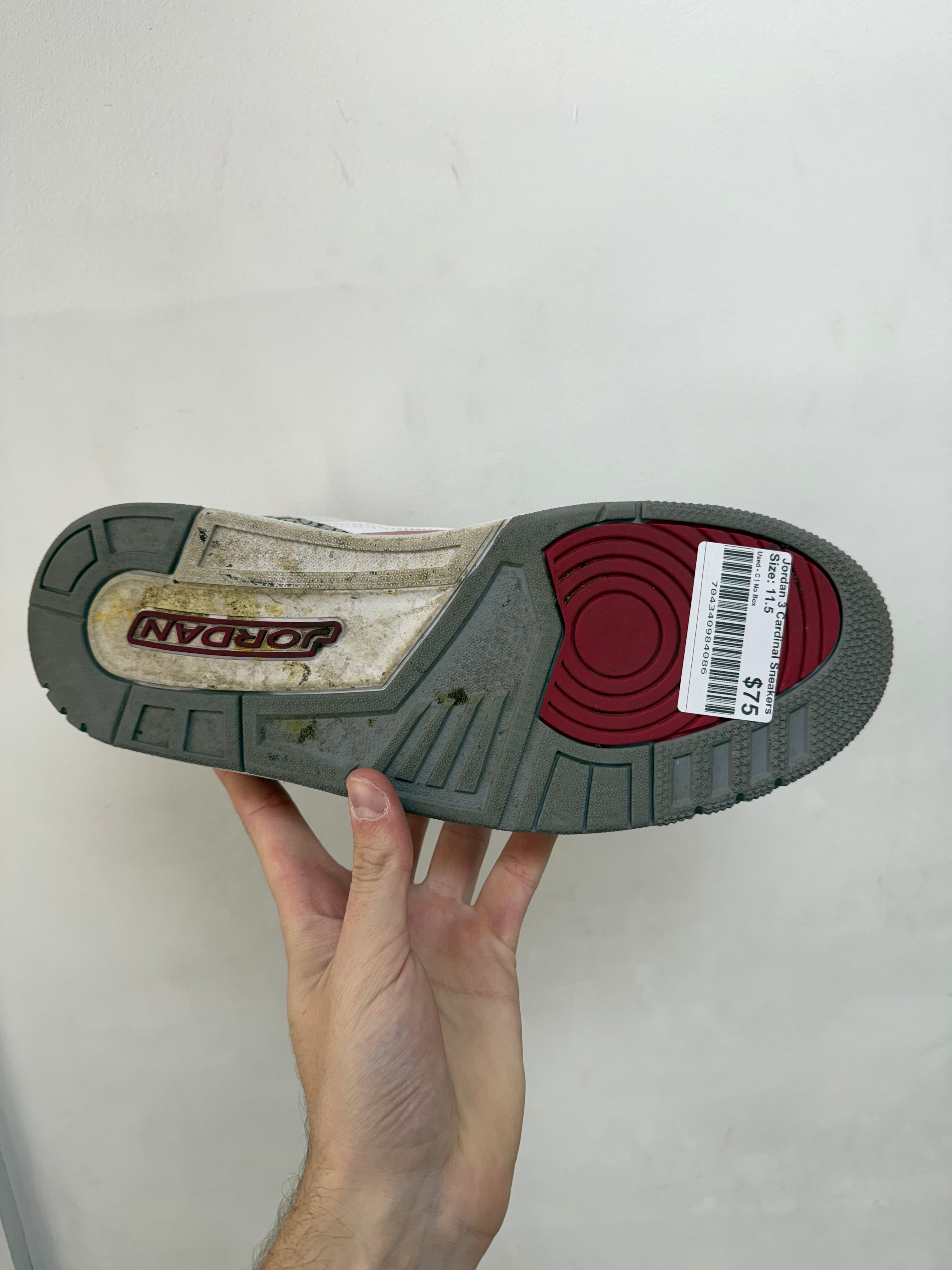 Jordan 3 Cardinal Sneakers