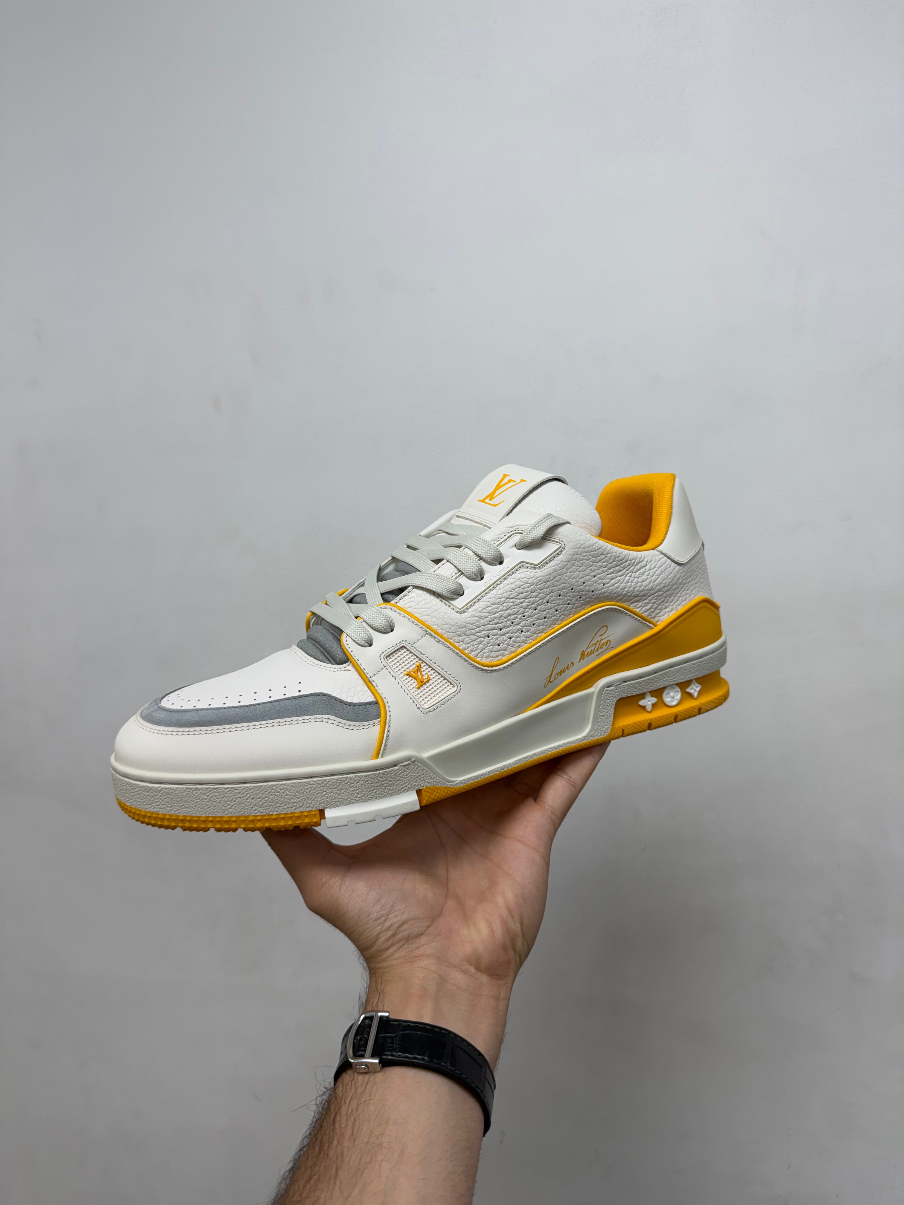 Louis Vuitton White Yellow #54 Trainer Sneakers