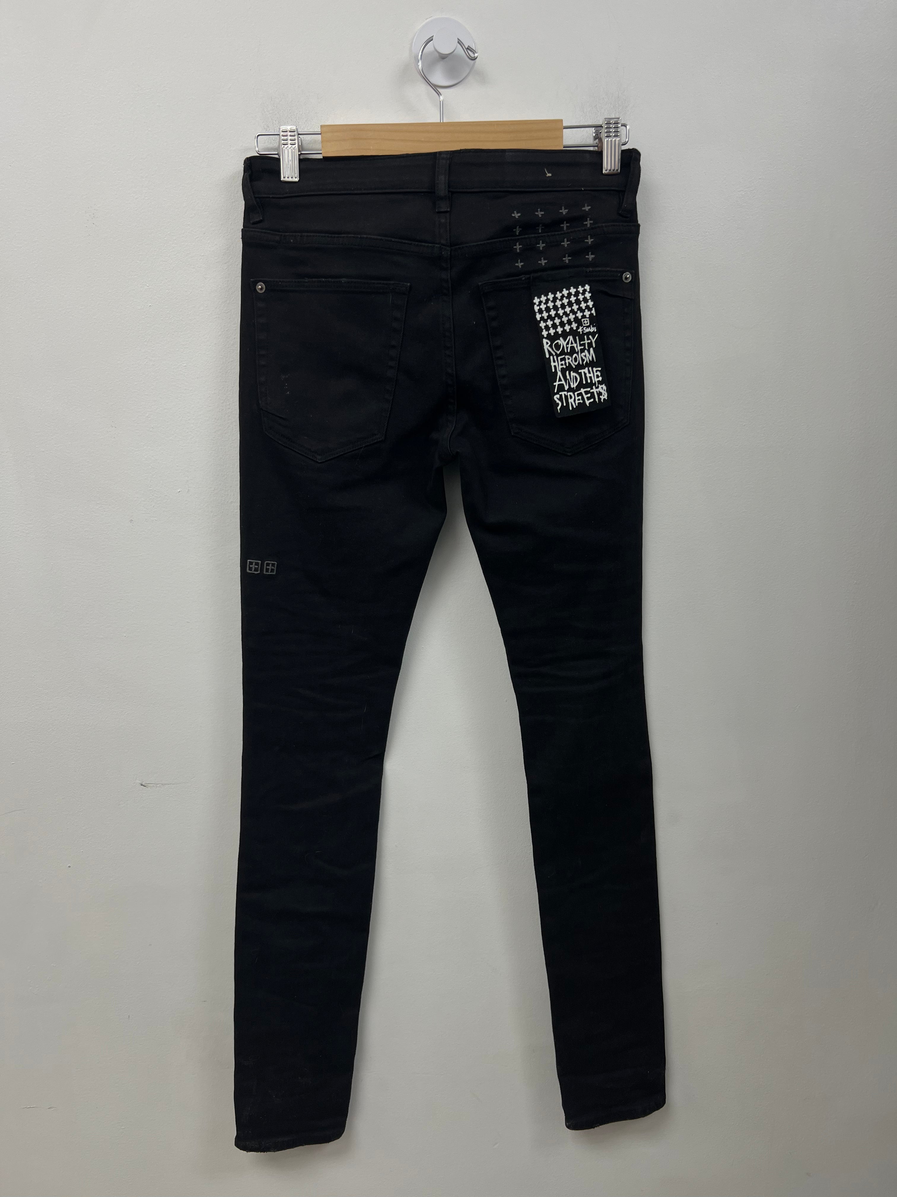Ksubi Black Grey Writing Jeans