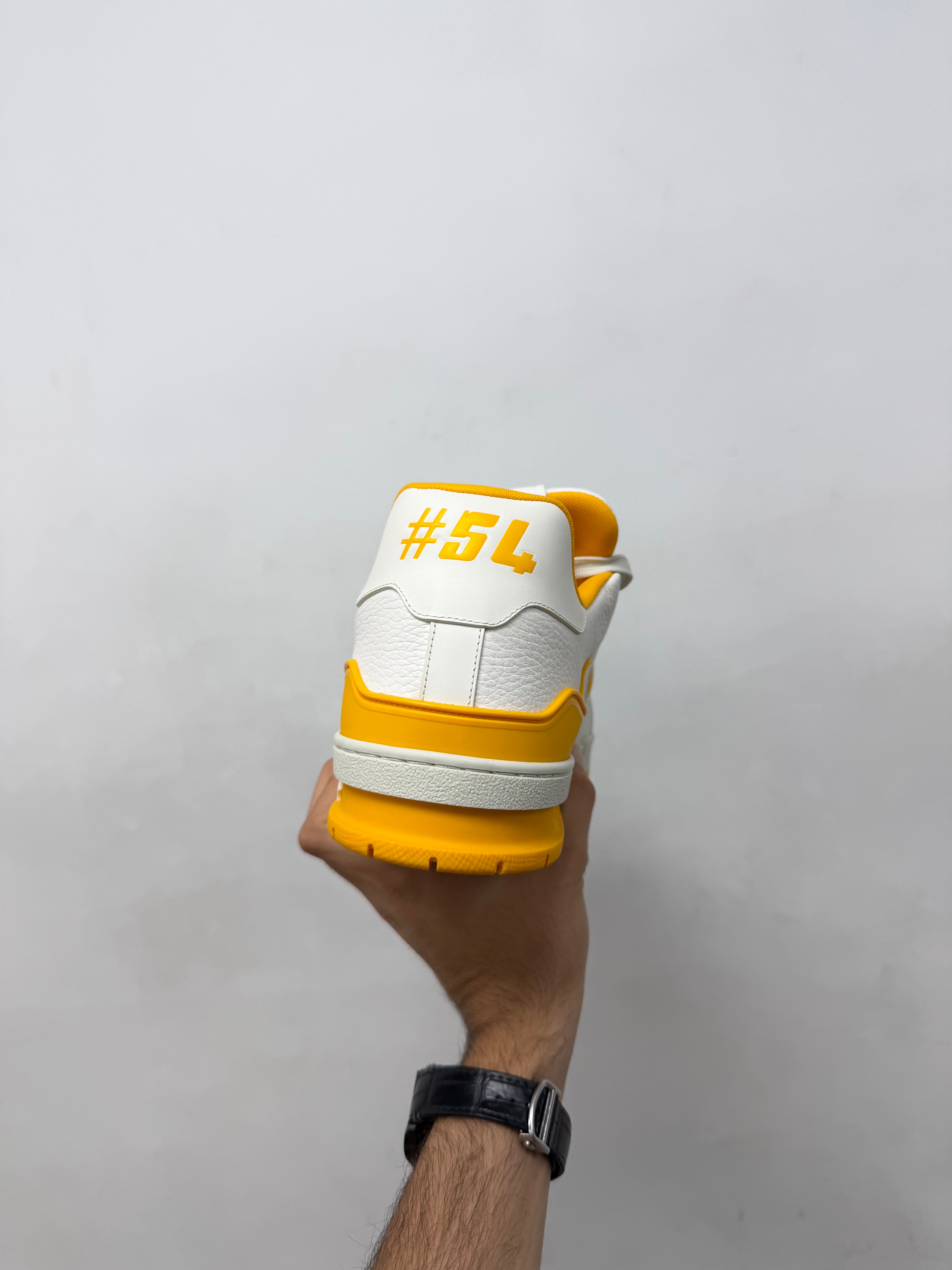 Louis Vuitton White Yellow #54 Trainer Sneakers