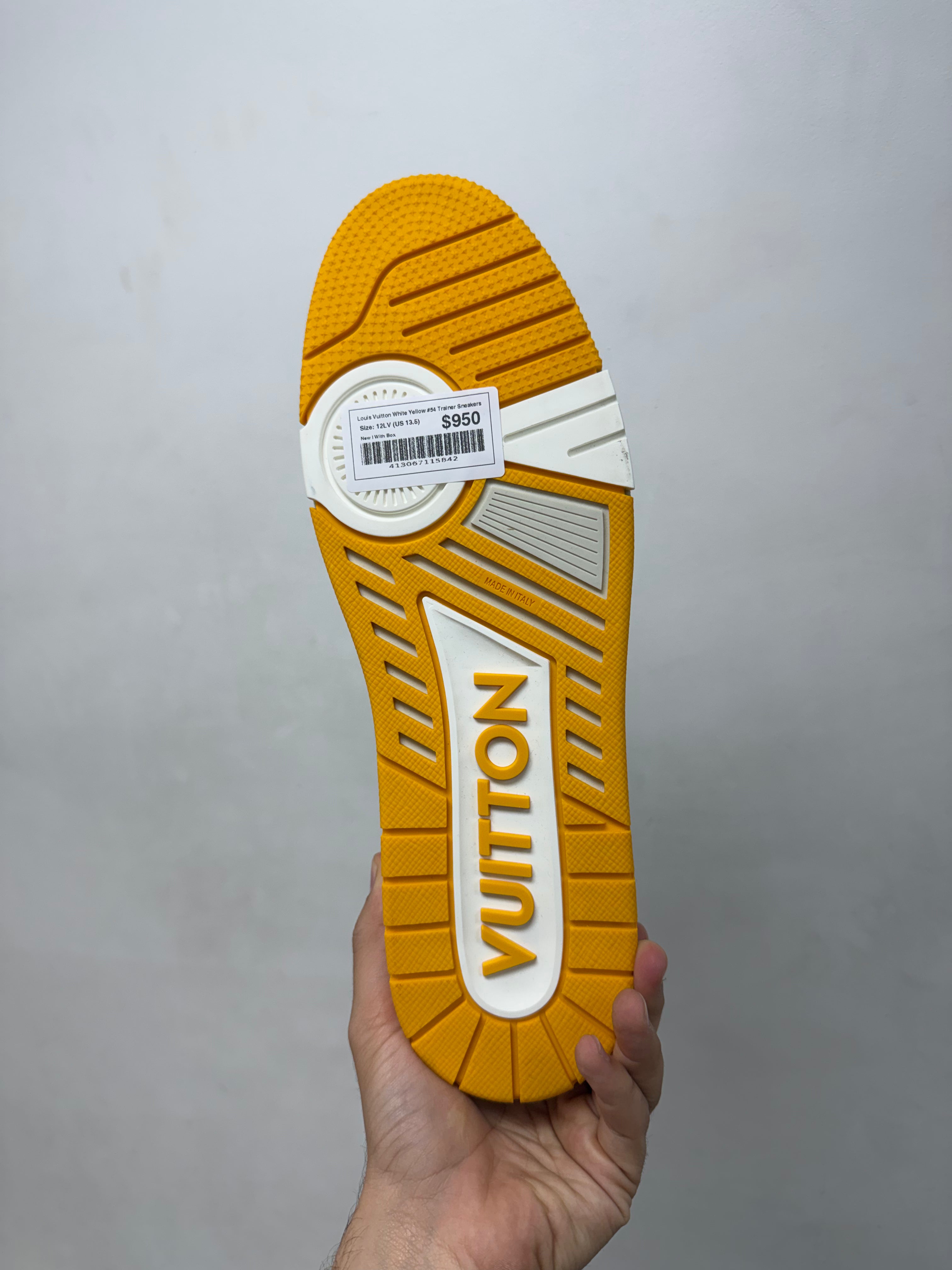 Louis Vuitton White Yellow #54 Trainer Sneakers