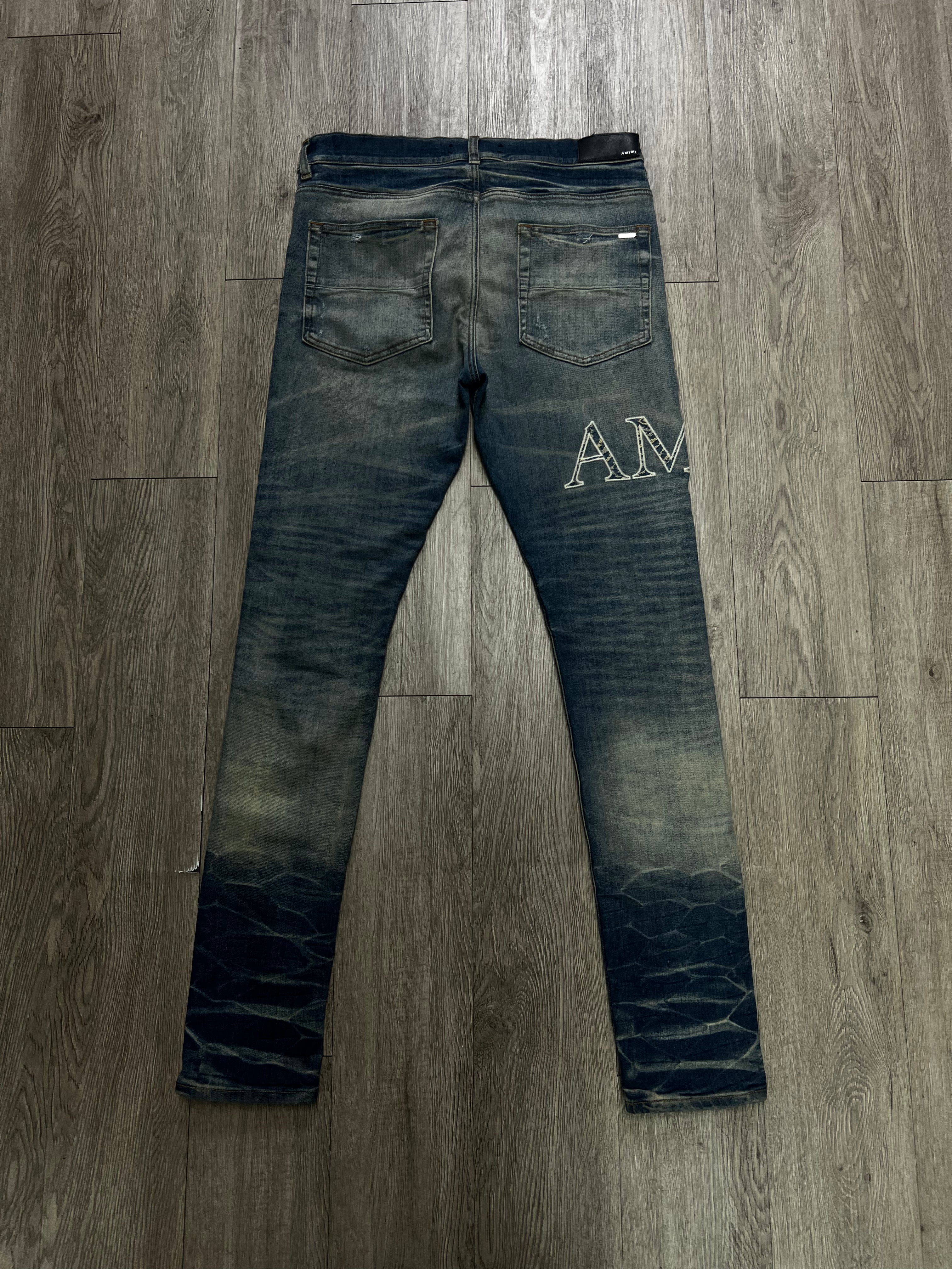 Amiri Vintage Denim Side Logo Jeans