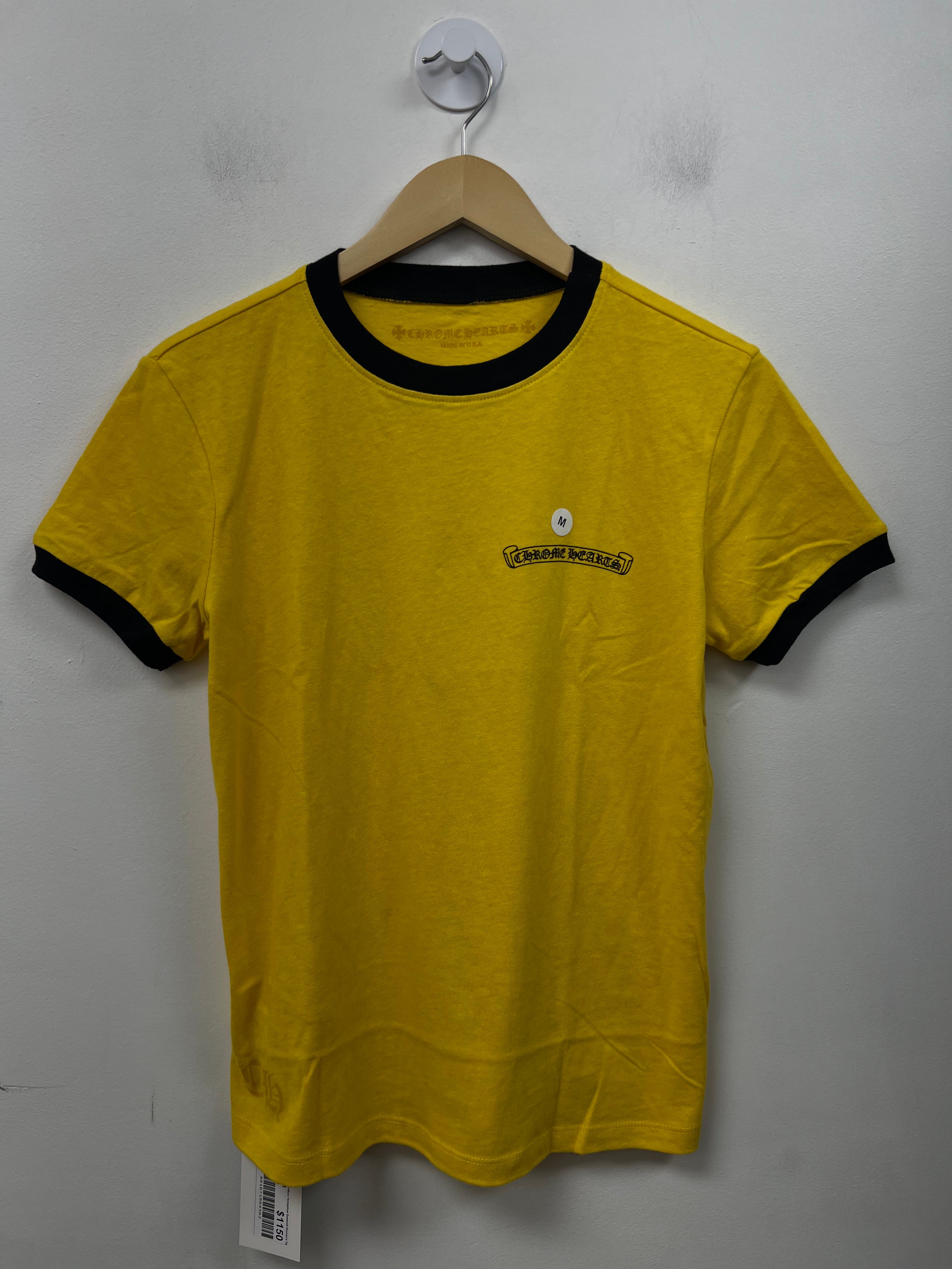 Chrome Hearts Yellow Horseshoe Baseball Women's Tee