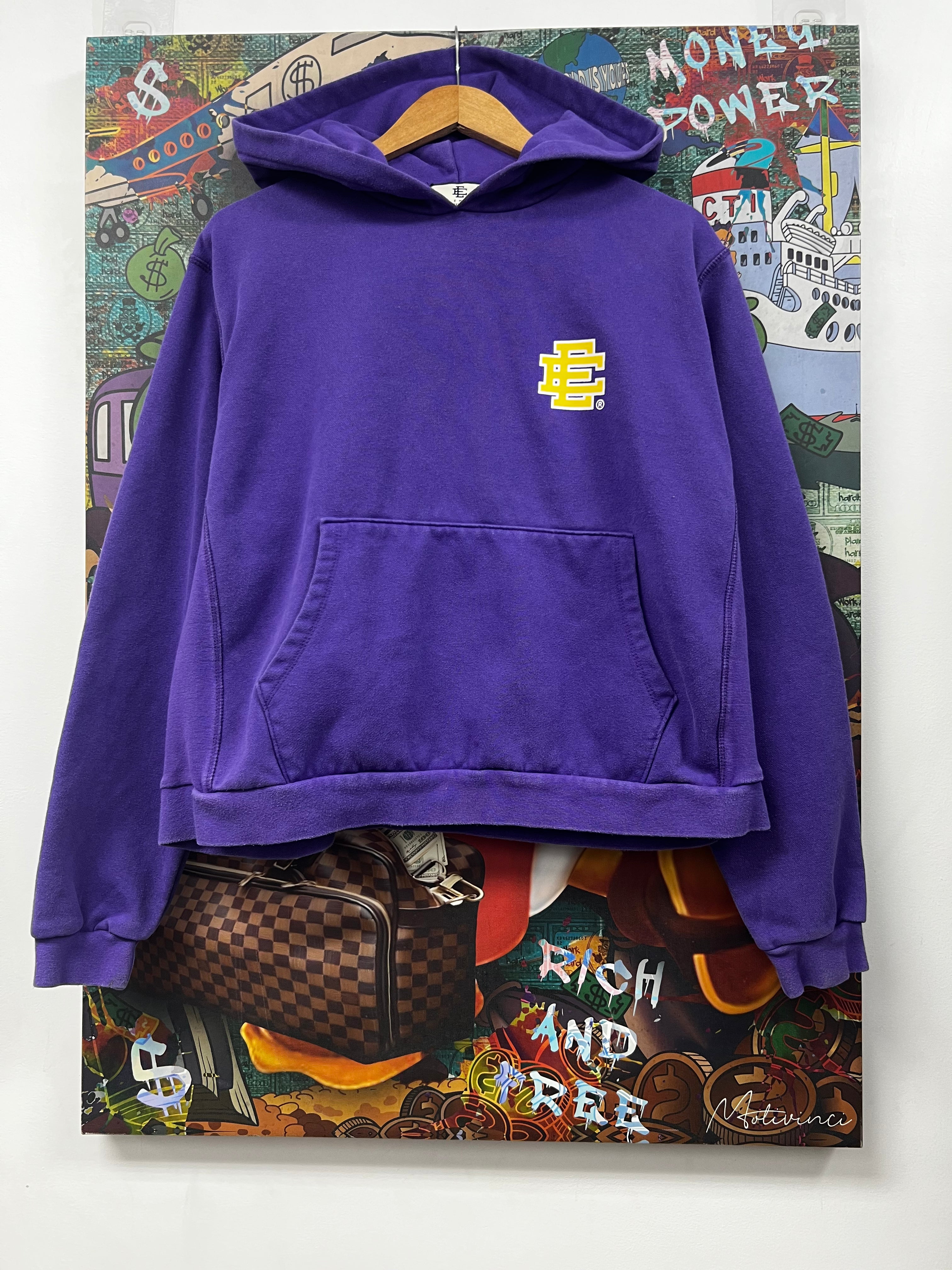 Eric Emanuel Purple Yellow EE Logo Hoodie