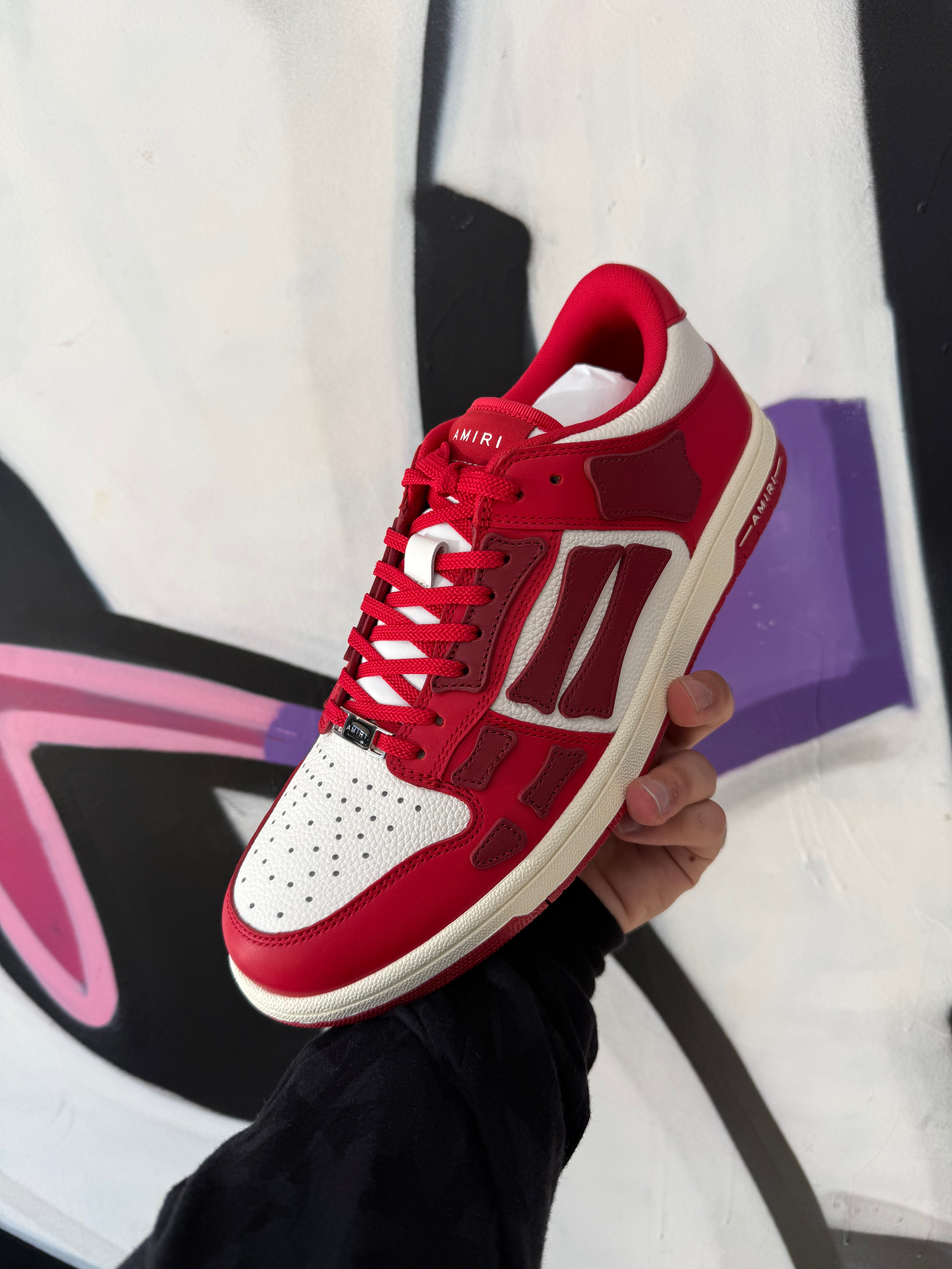 Amiri Red Skel-Top Sneakers
