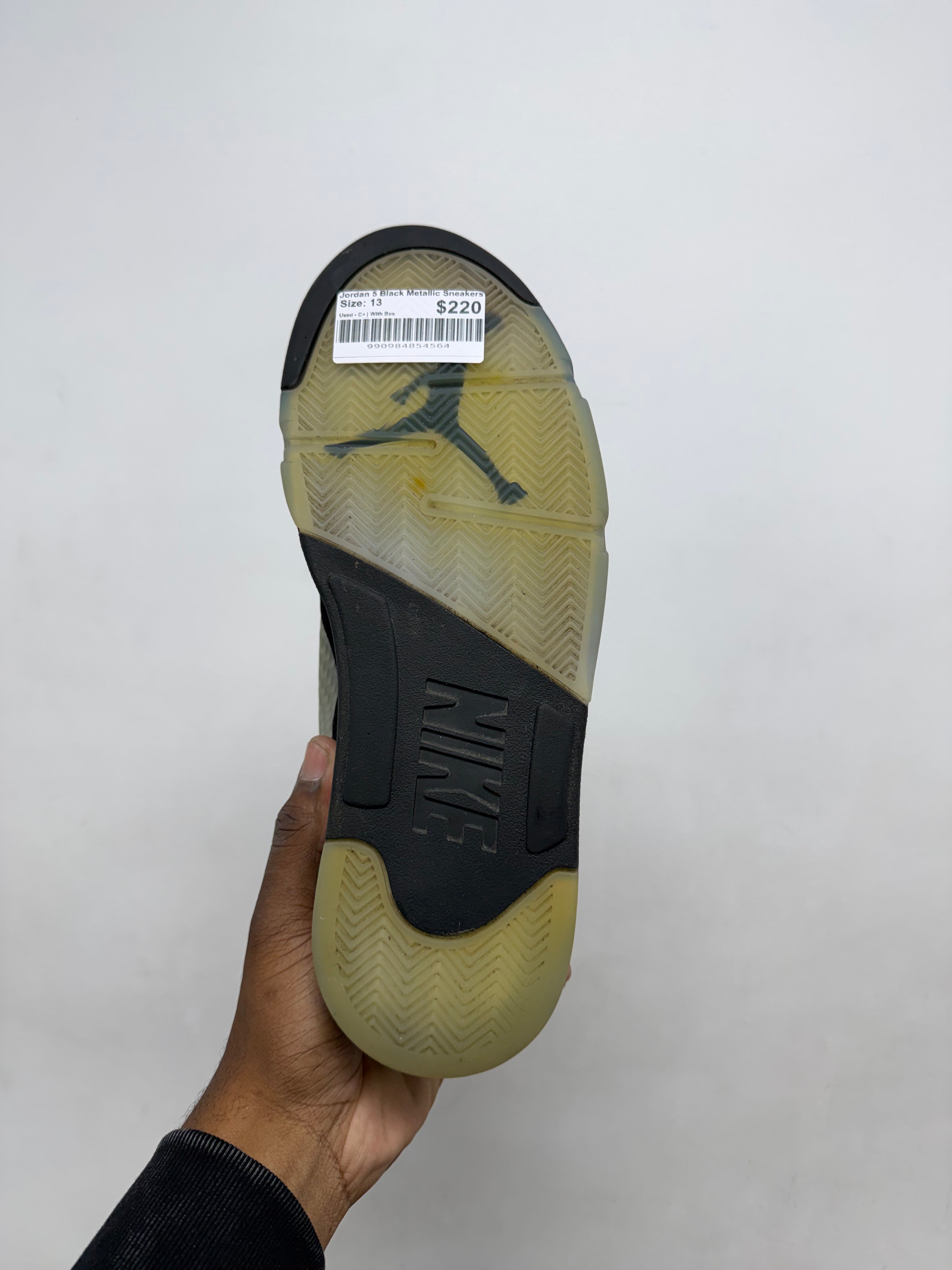 Jordan 5 Black Metallic Sneakers