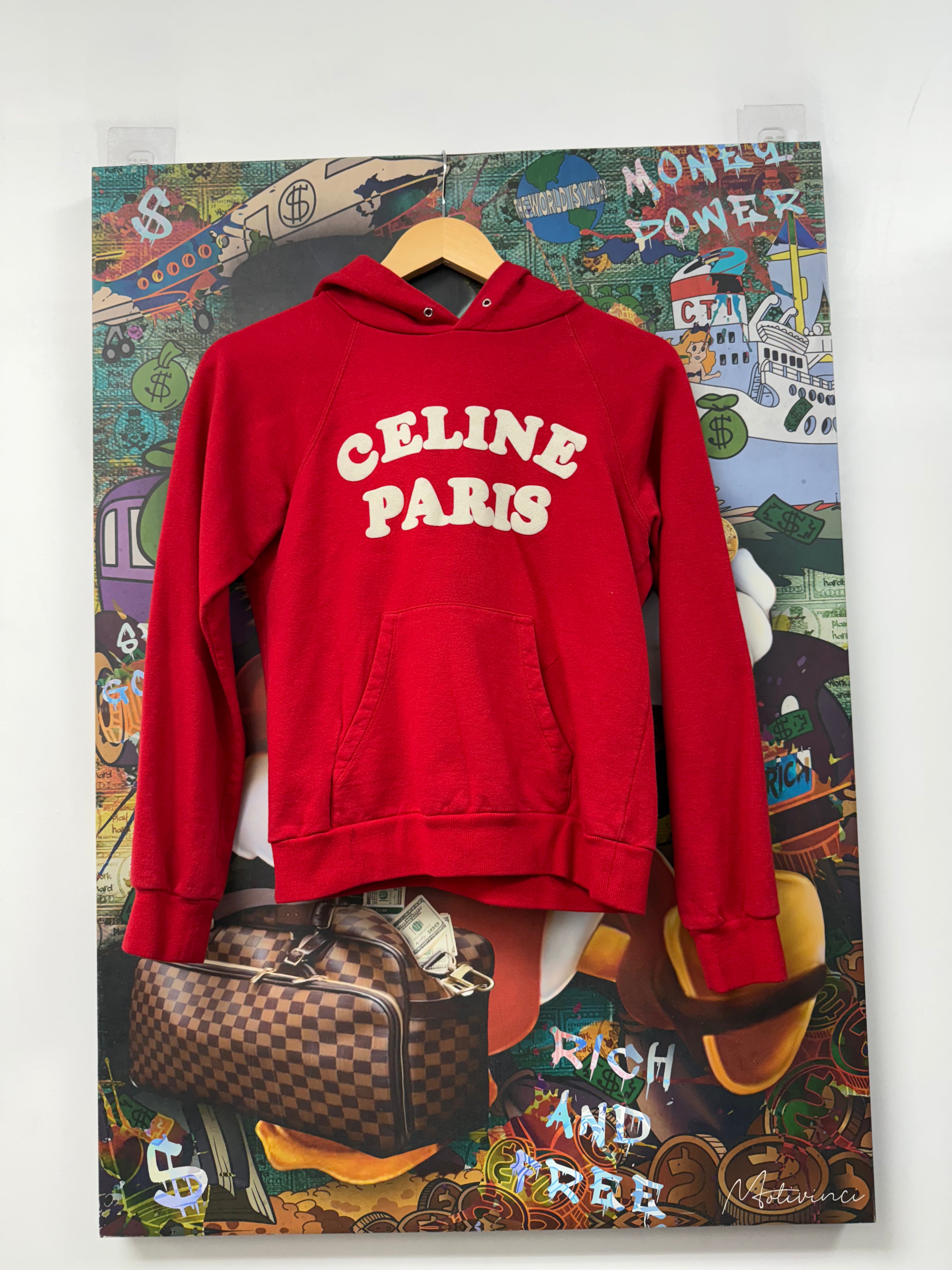 Celine Red White Paris Hoodie