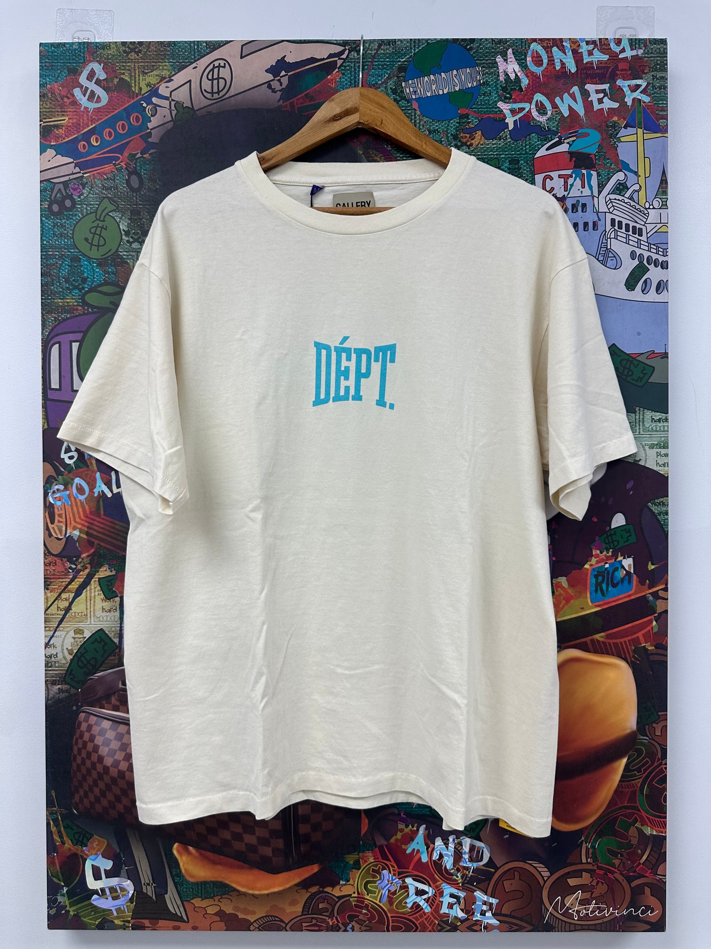 Gallery Dept Tee Cream Baby Blue New Medium With Tags