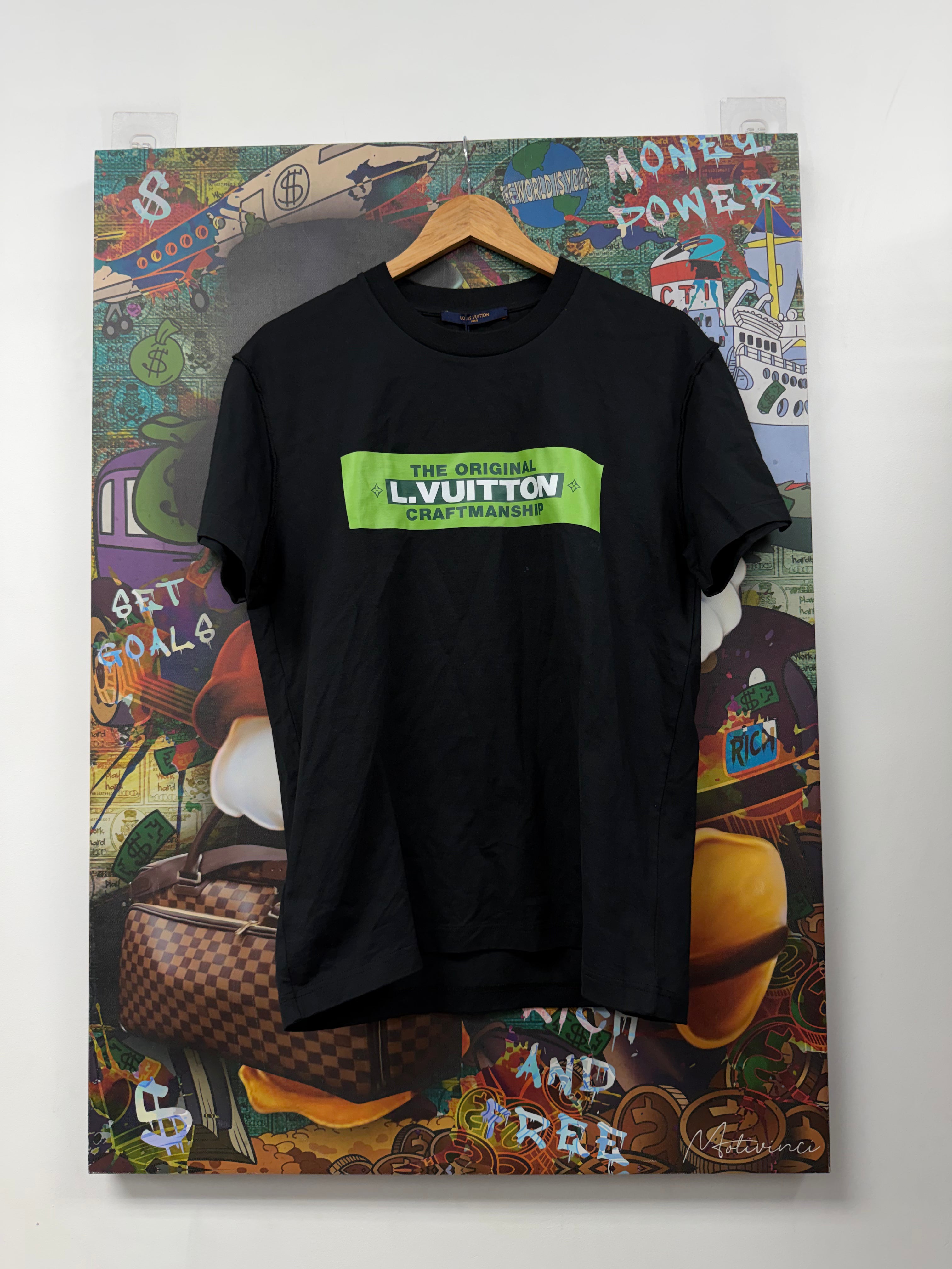 Louis Vuitton Black Green Craftmanship Tee