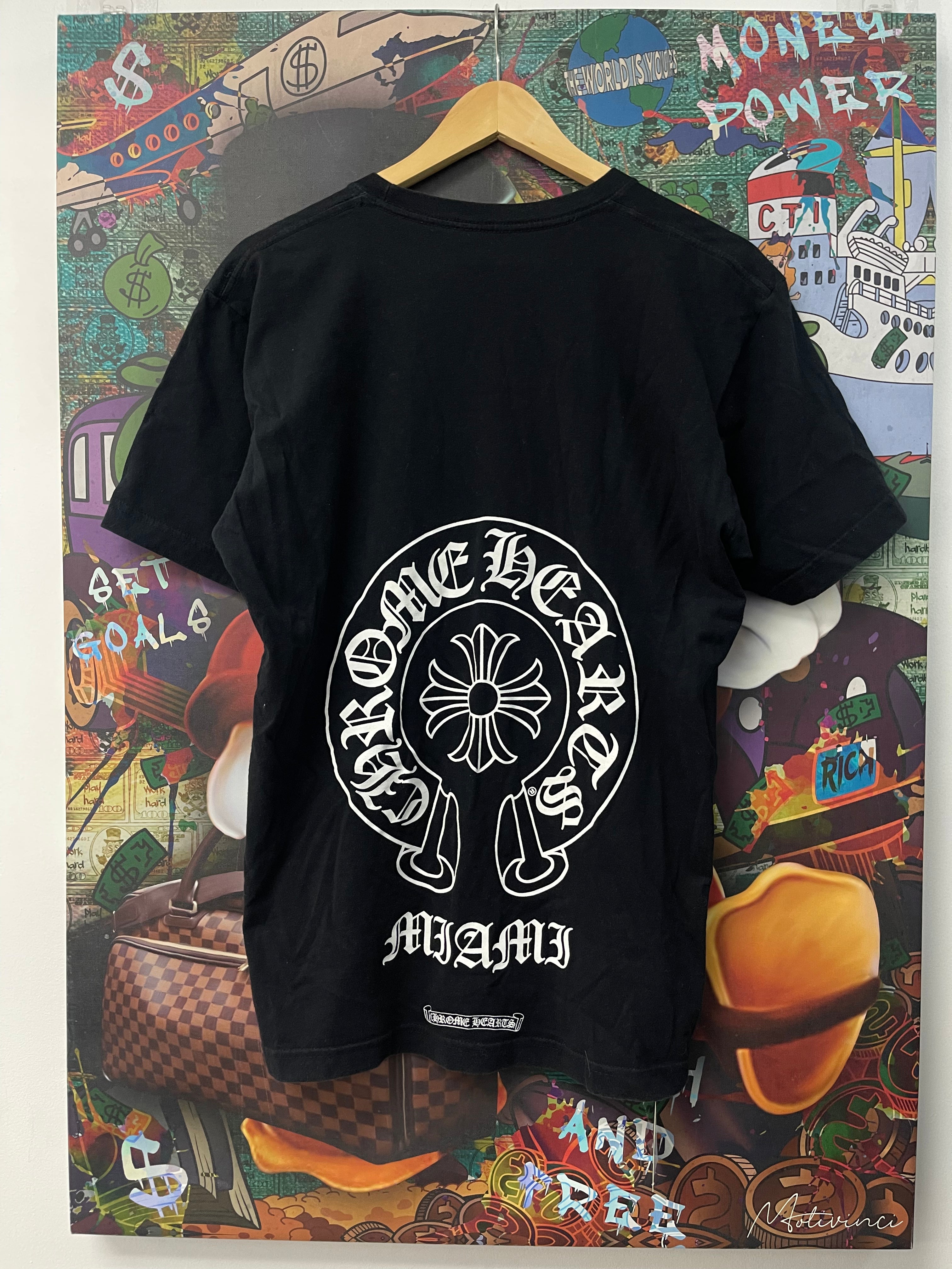 Chrome Hearts Black Miami Horseshoe Tee