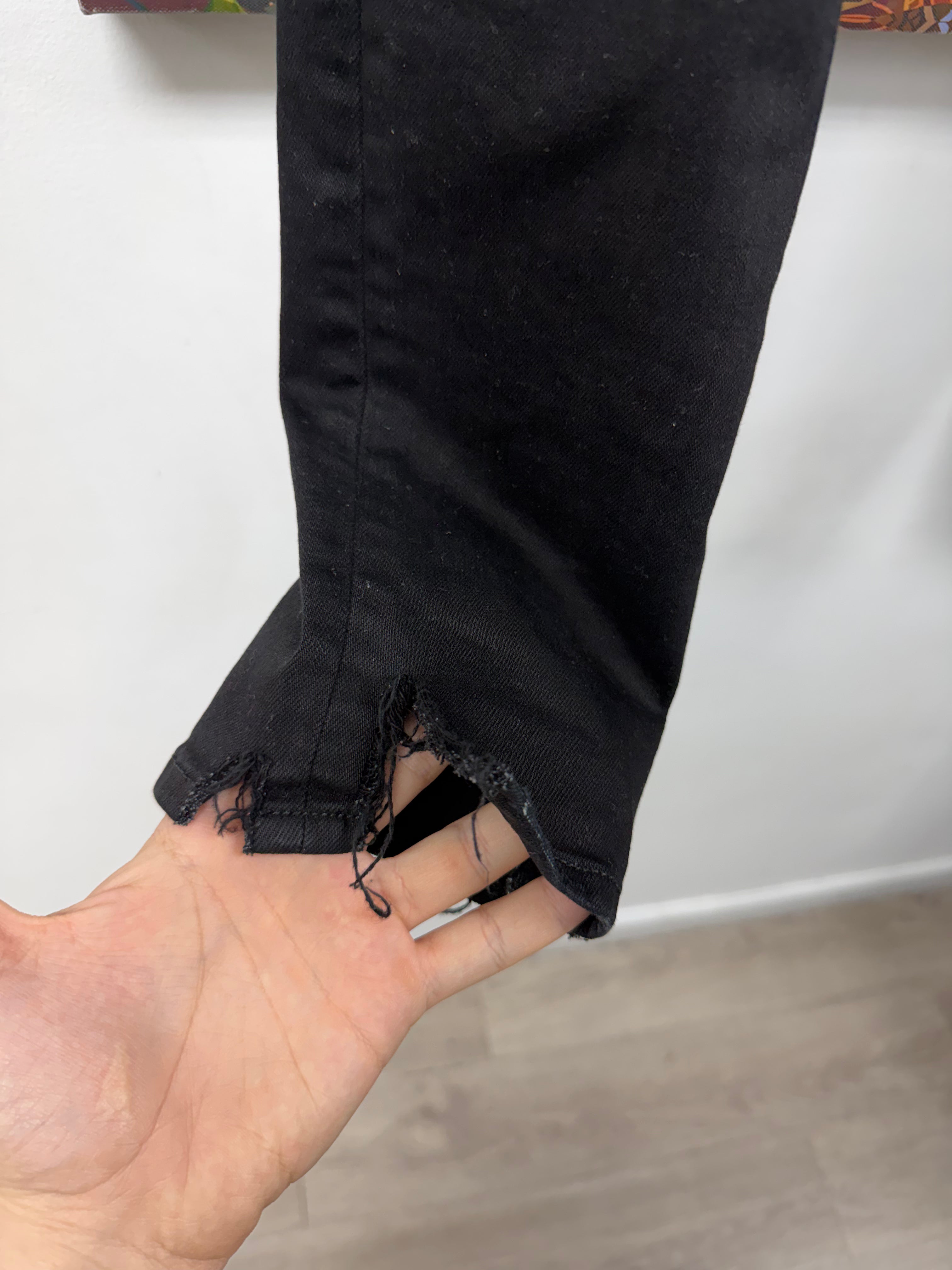 Amiri Black Leather Quilted  Patch Jeans