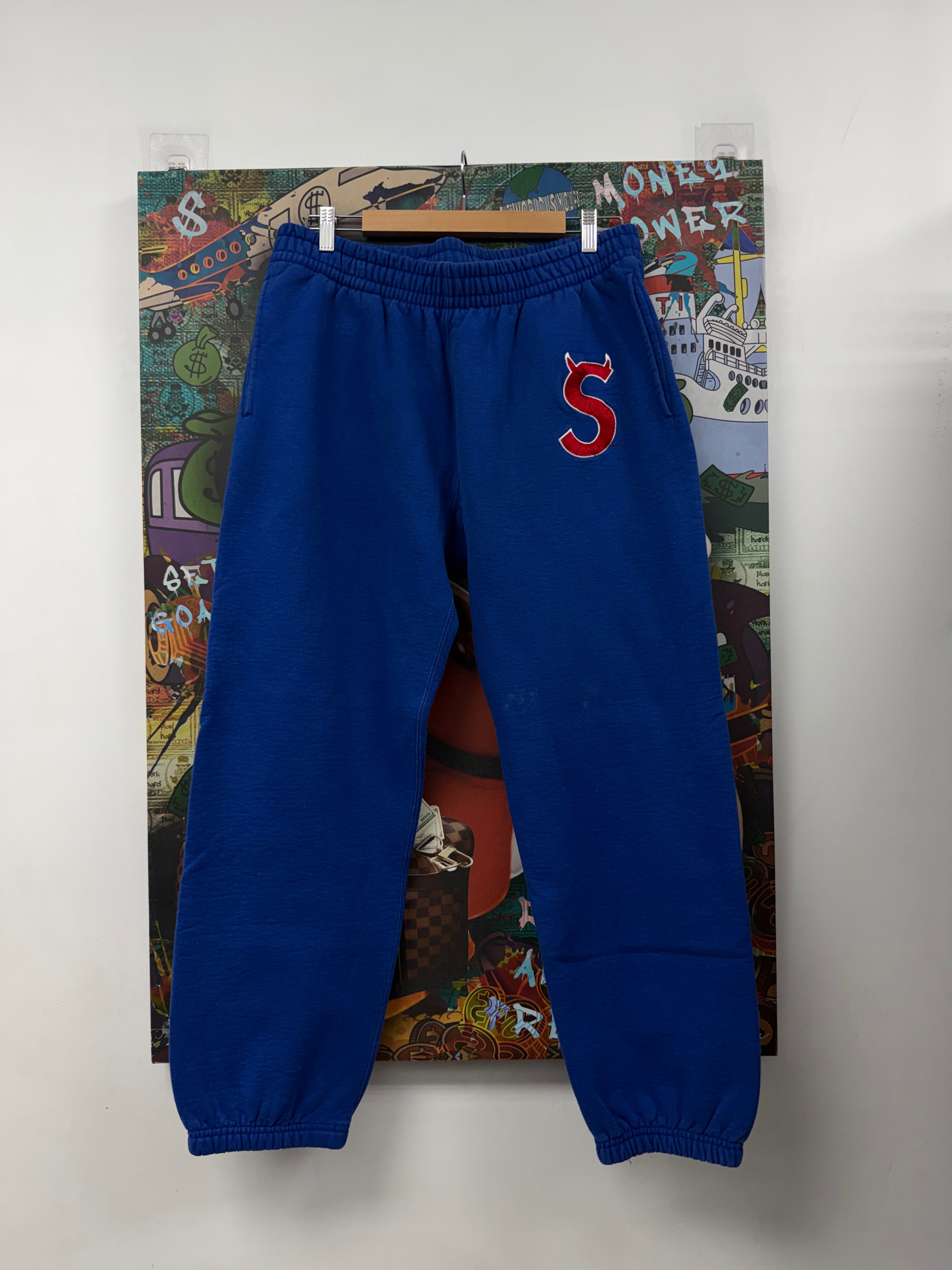Supreme Blue Red Devil Sweats