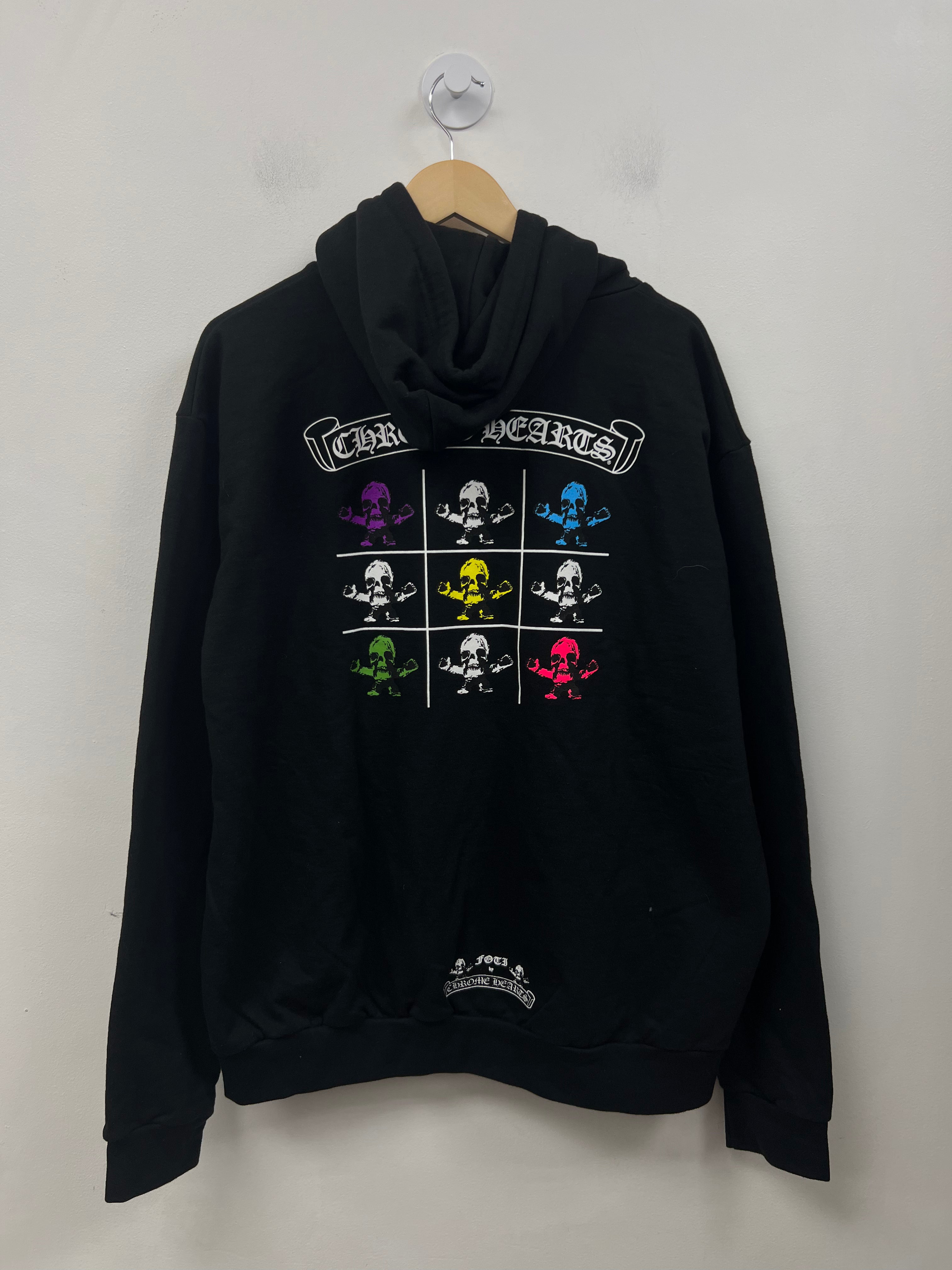Chrome Hearts Black FOTI Tic Tac Zoe Zip Up