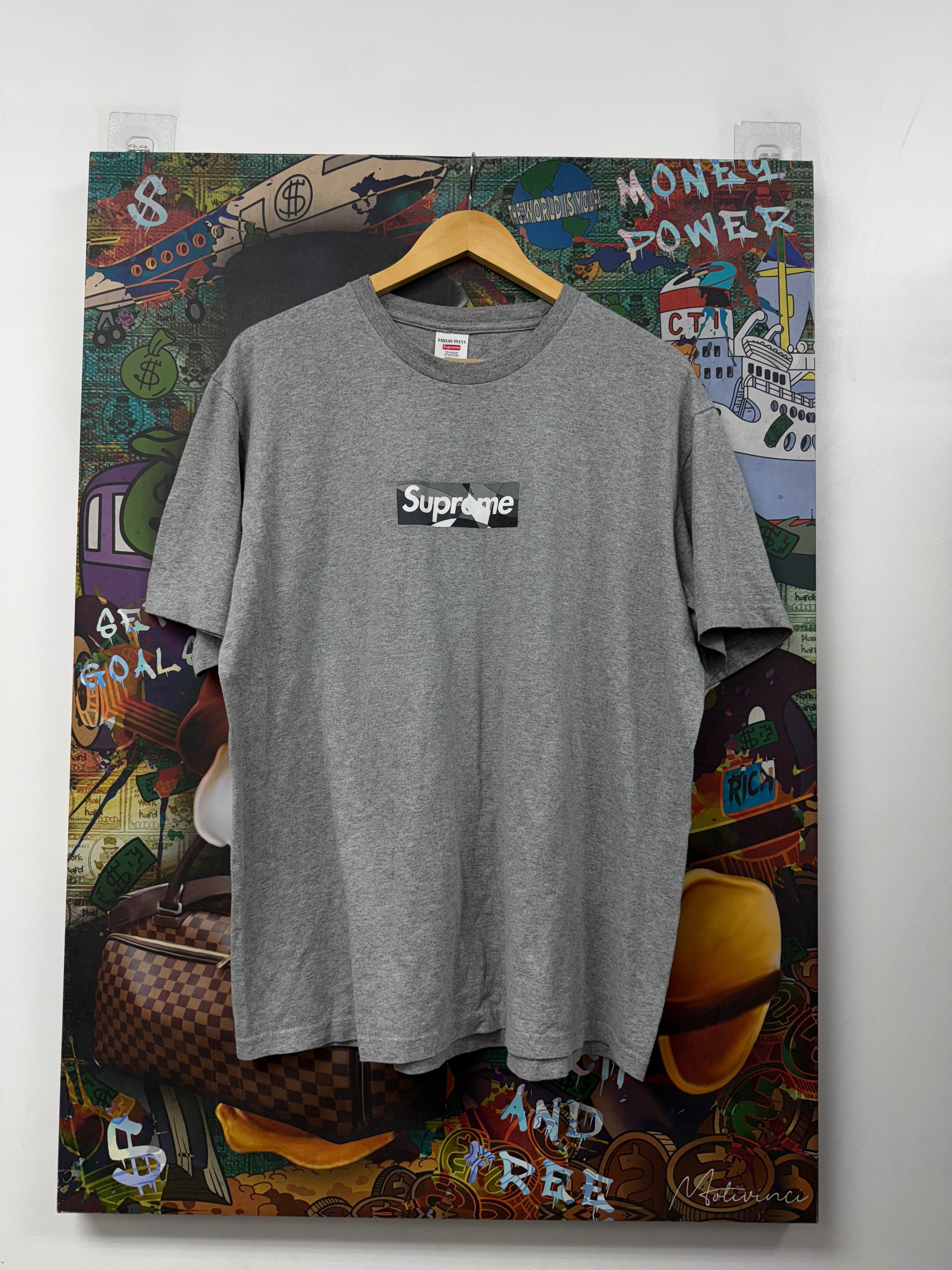 Supreme Grey Emilio Pucci Box Logo Tee