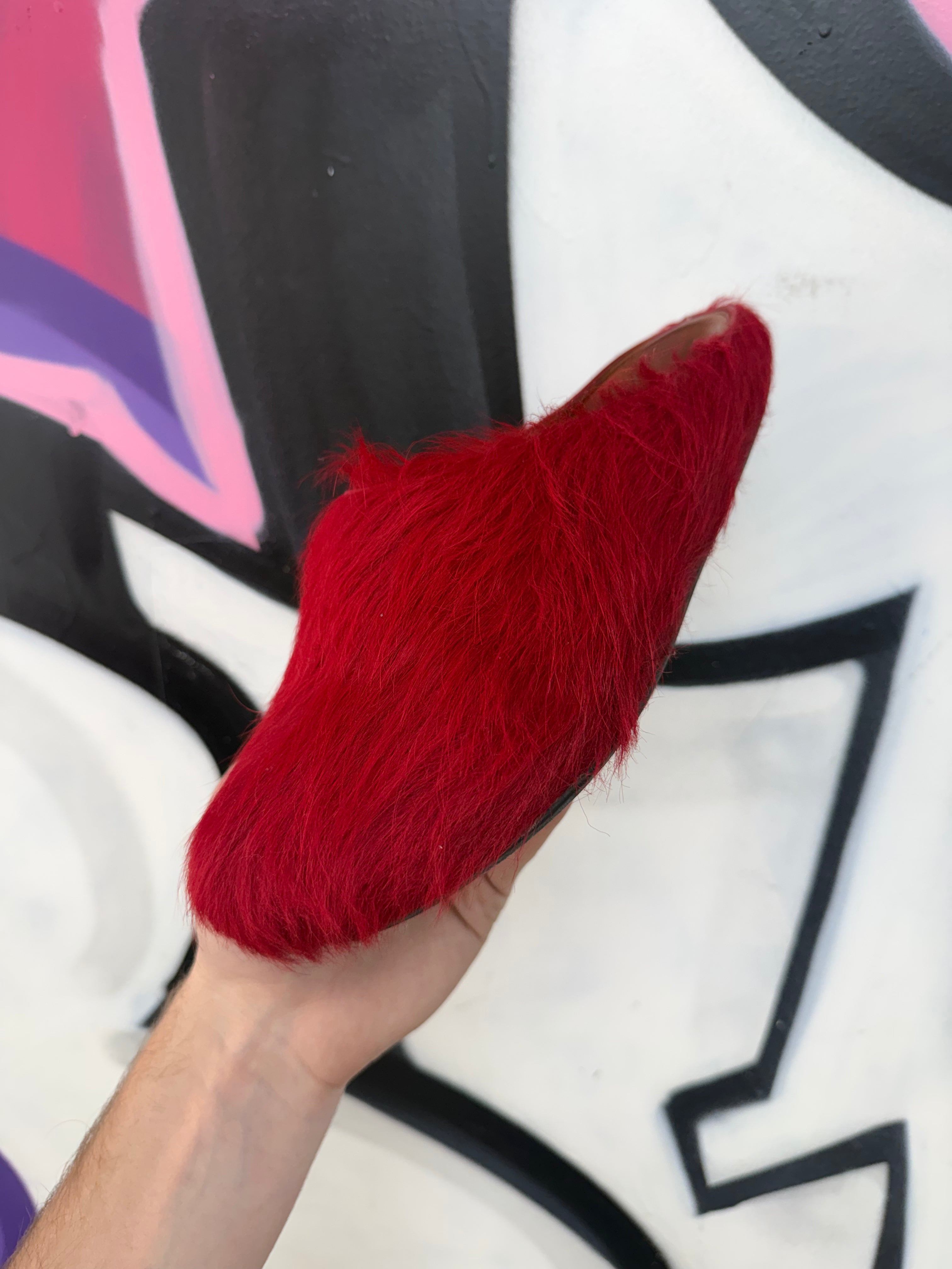 Marni Red Marni Fussbet Slides