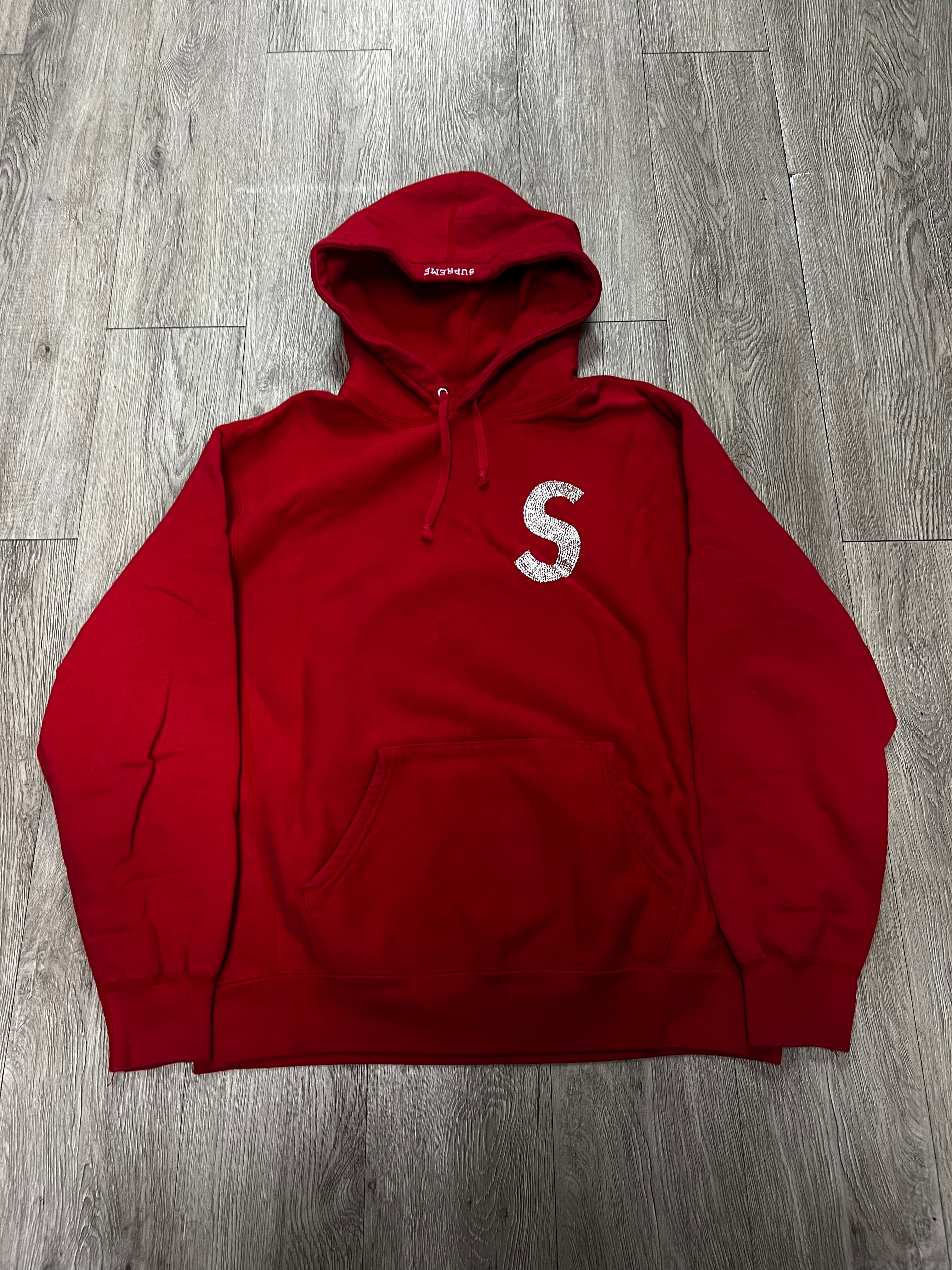 Supreme Red Swarovski S Logo Hoodie