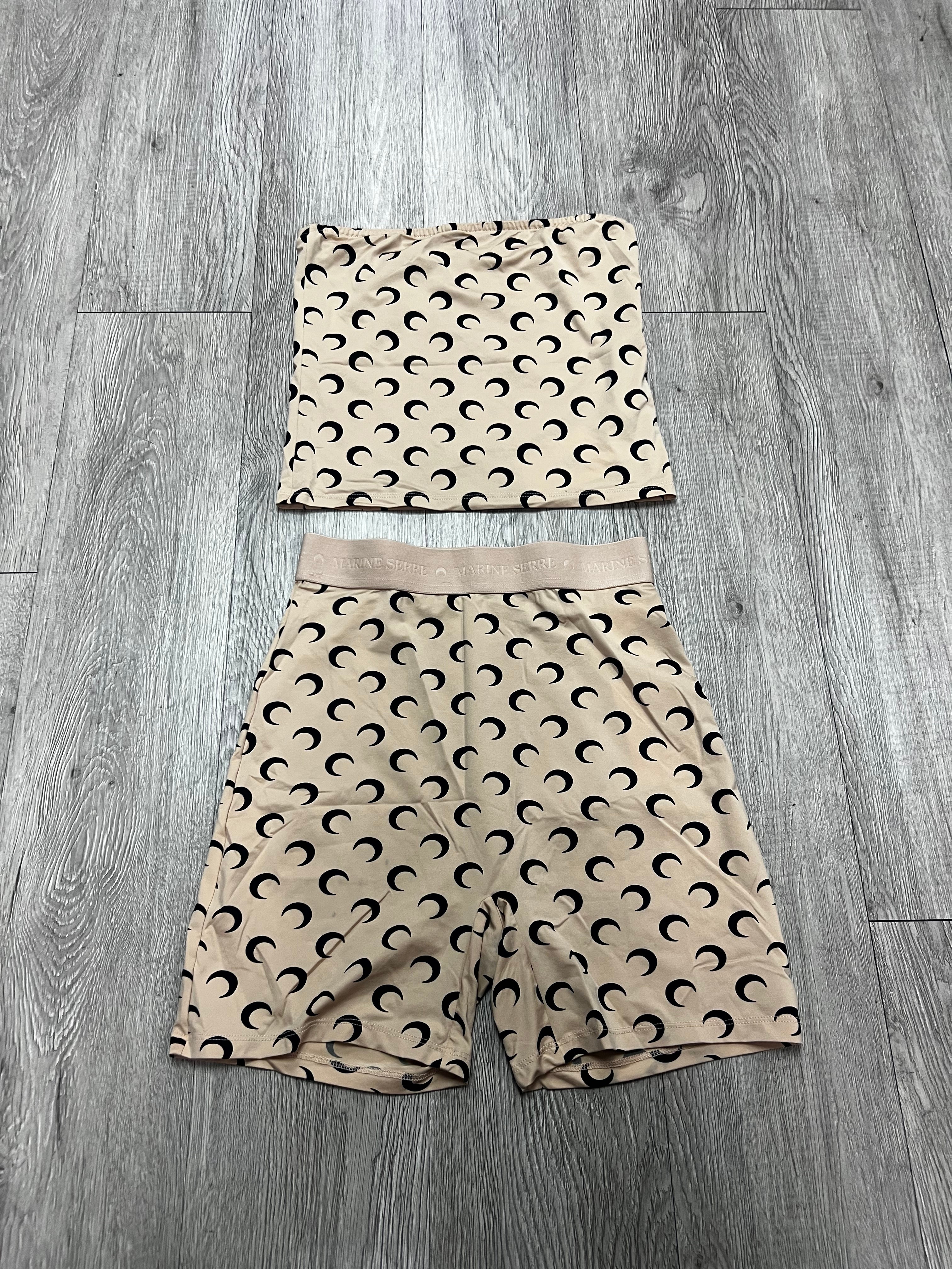Marine Serre Cream Black Crescent Set