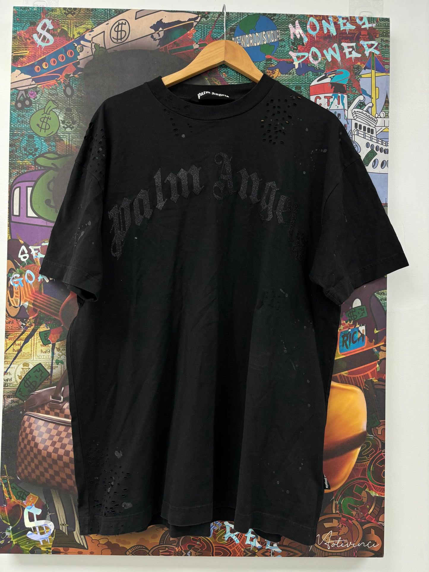 Palm Angels Tee Distressed Used XL