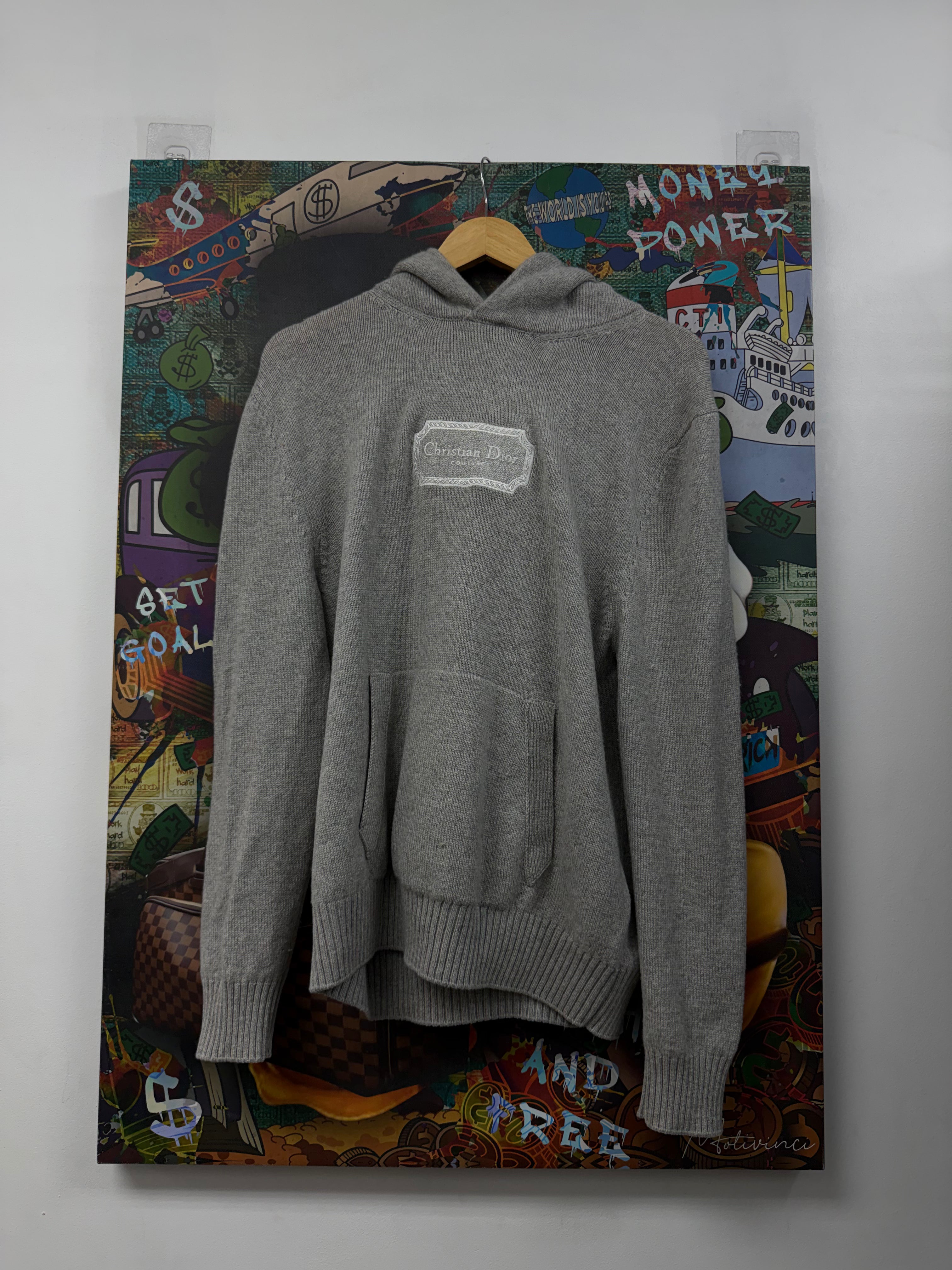 Dior Grey Couture Cashmere Hoodie