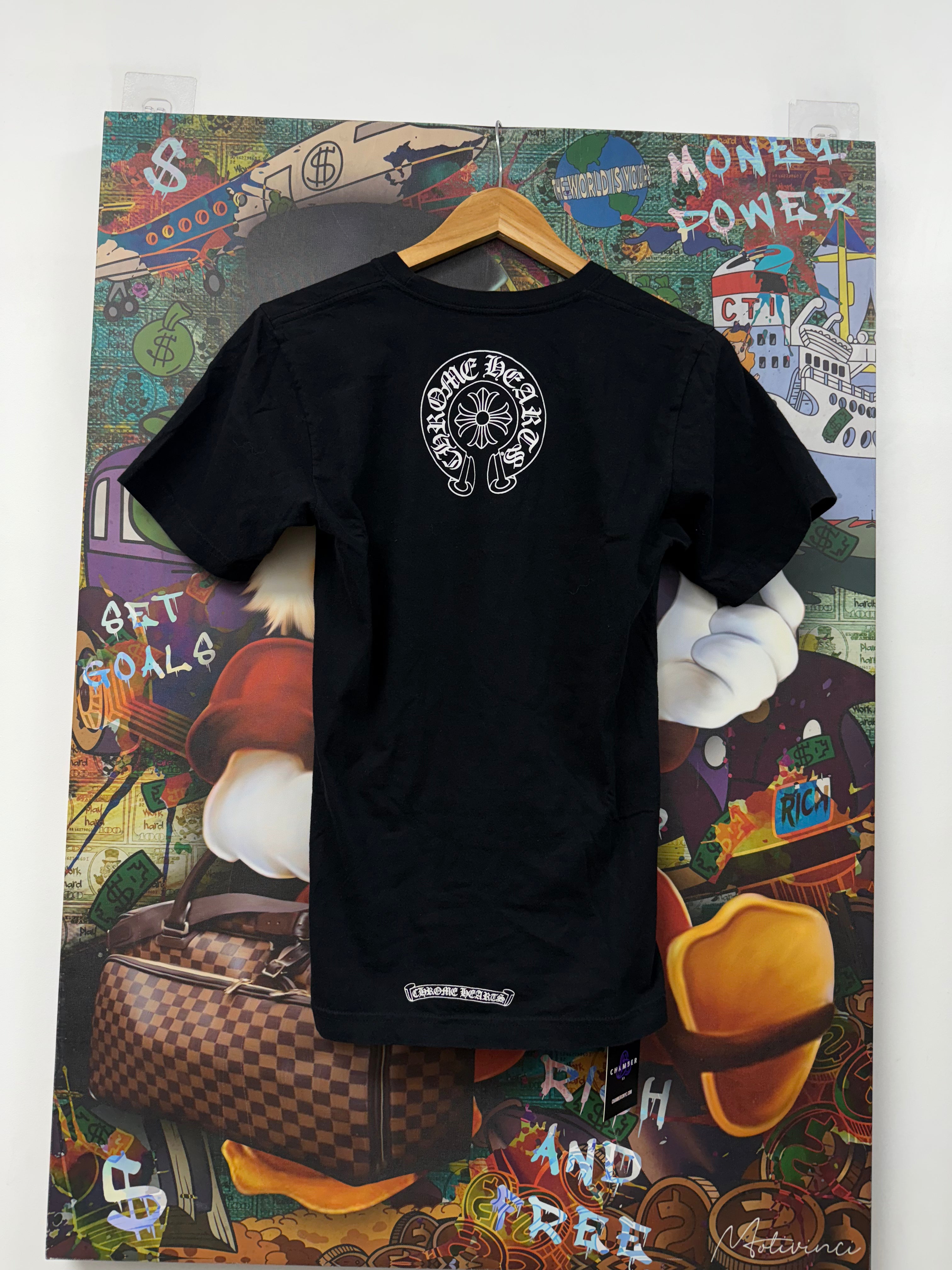 Chrome Hearts Black Neck Logo Tee
